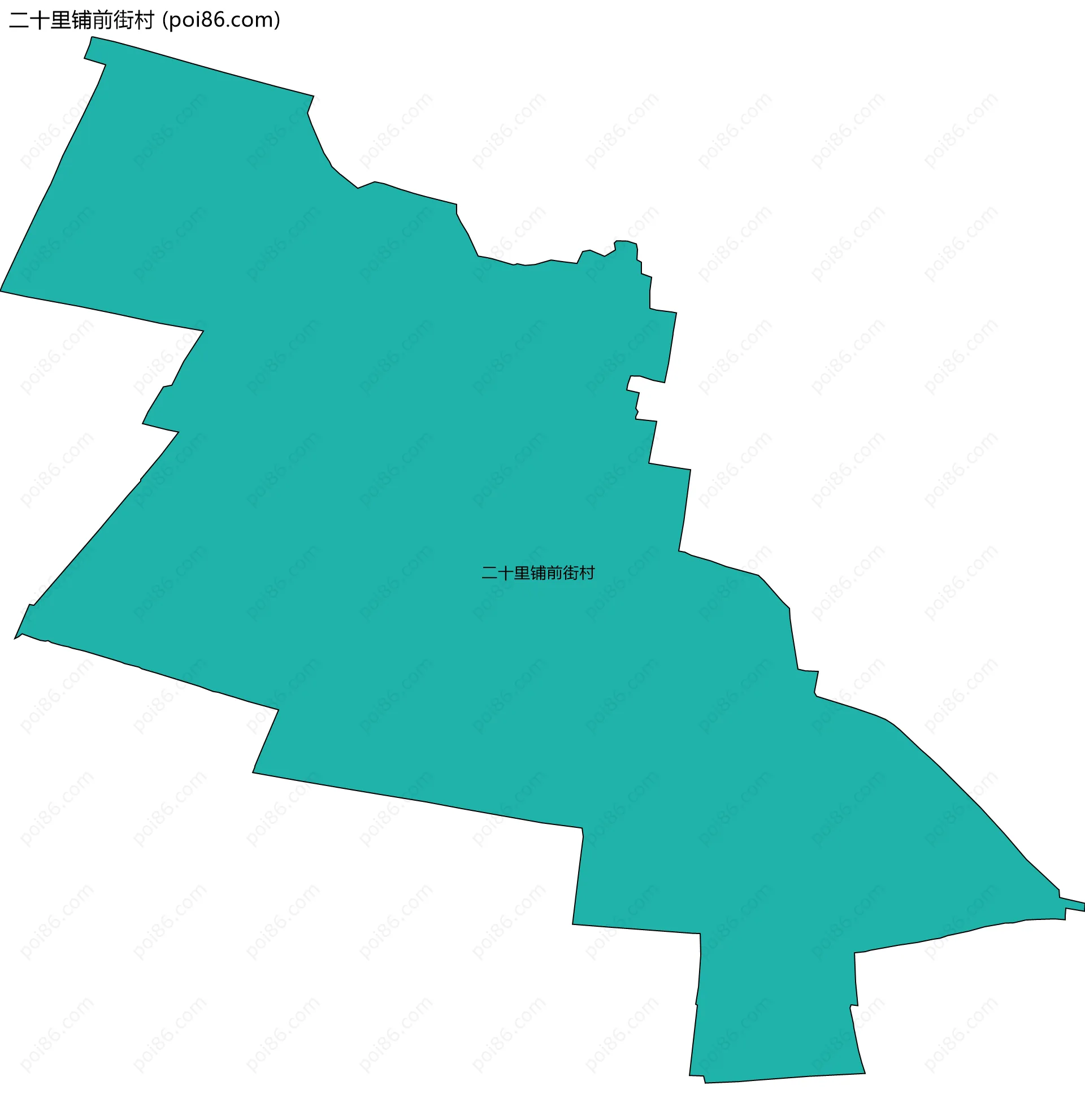 二十里铺前街村边界地图
