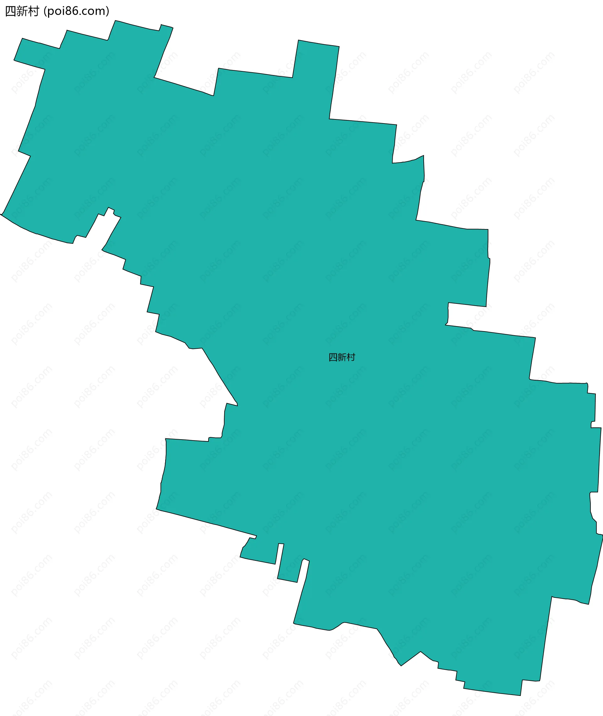 四新村边界地图