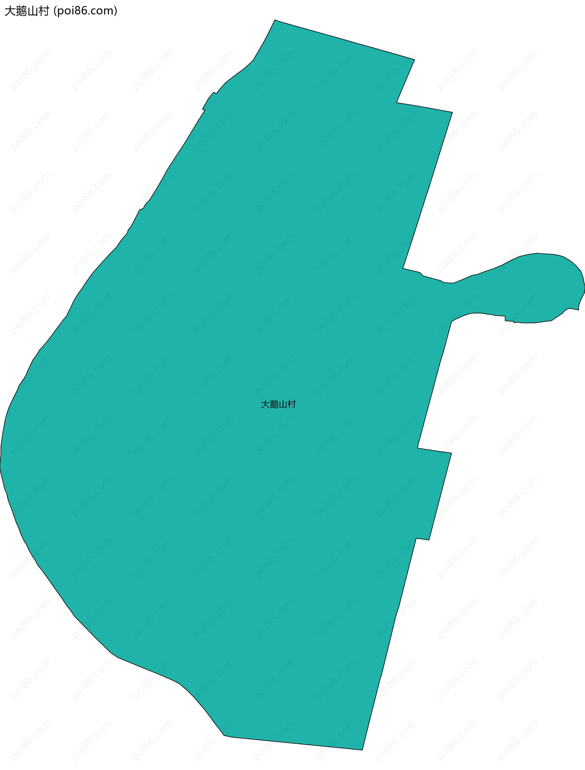 大鹅山村边界地图