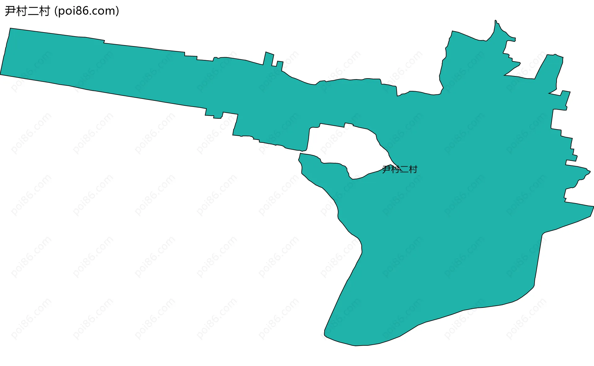 尹村二村边界地图