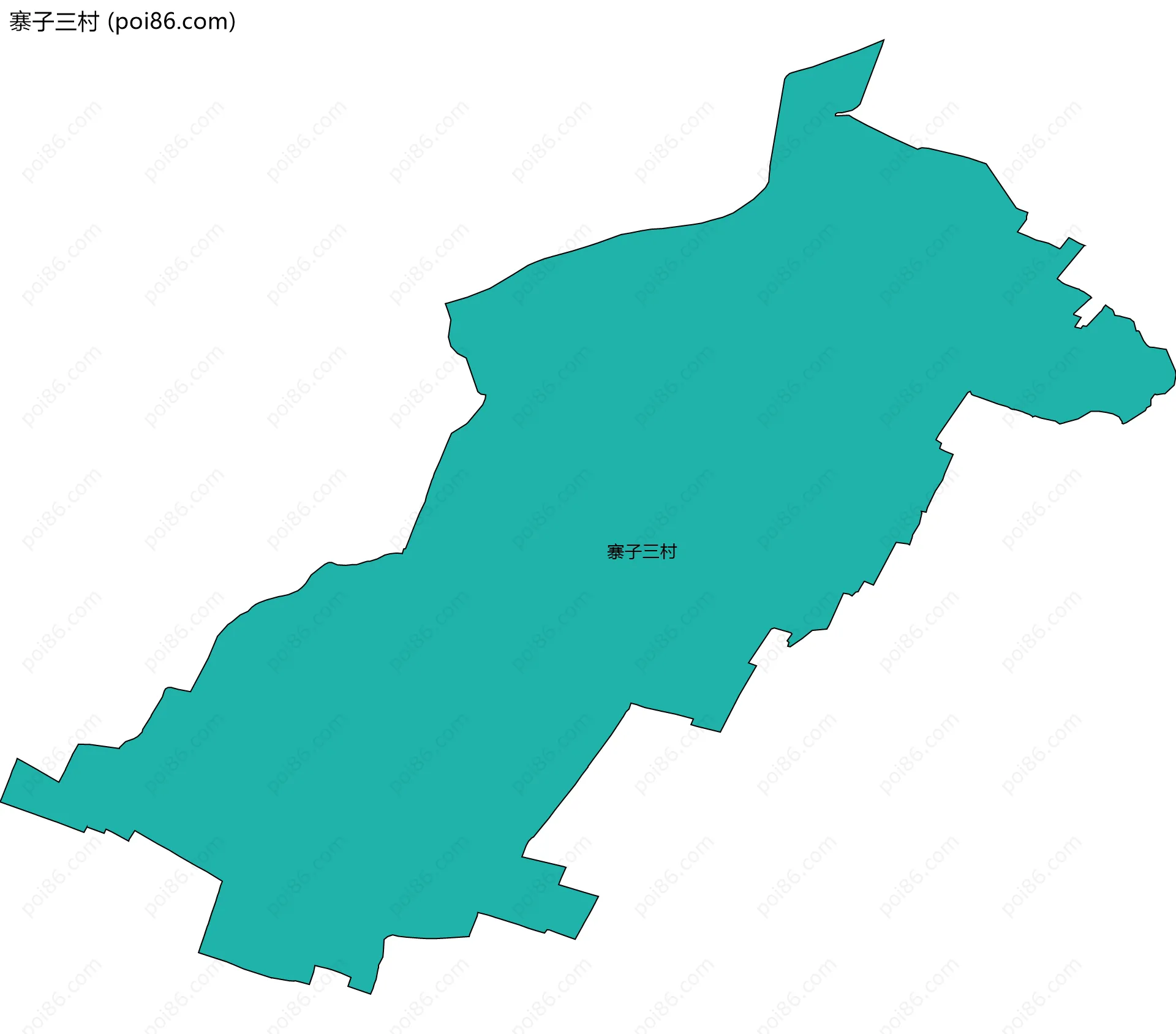 寨子三村边界地图