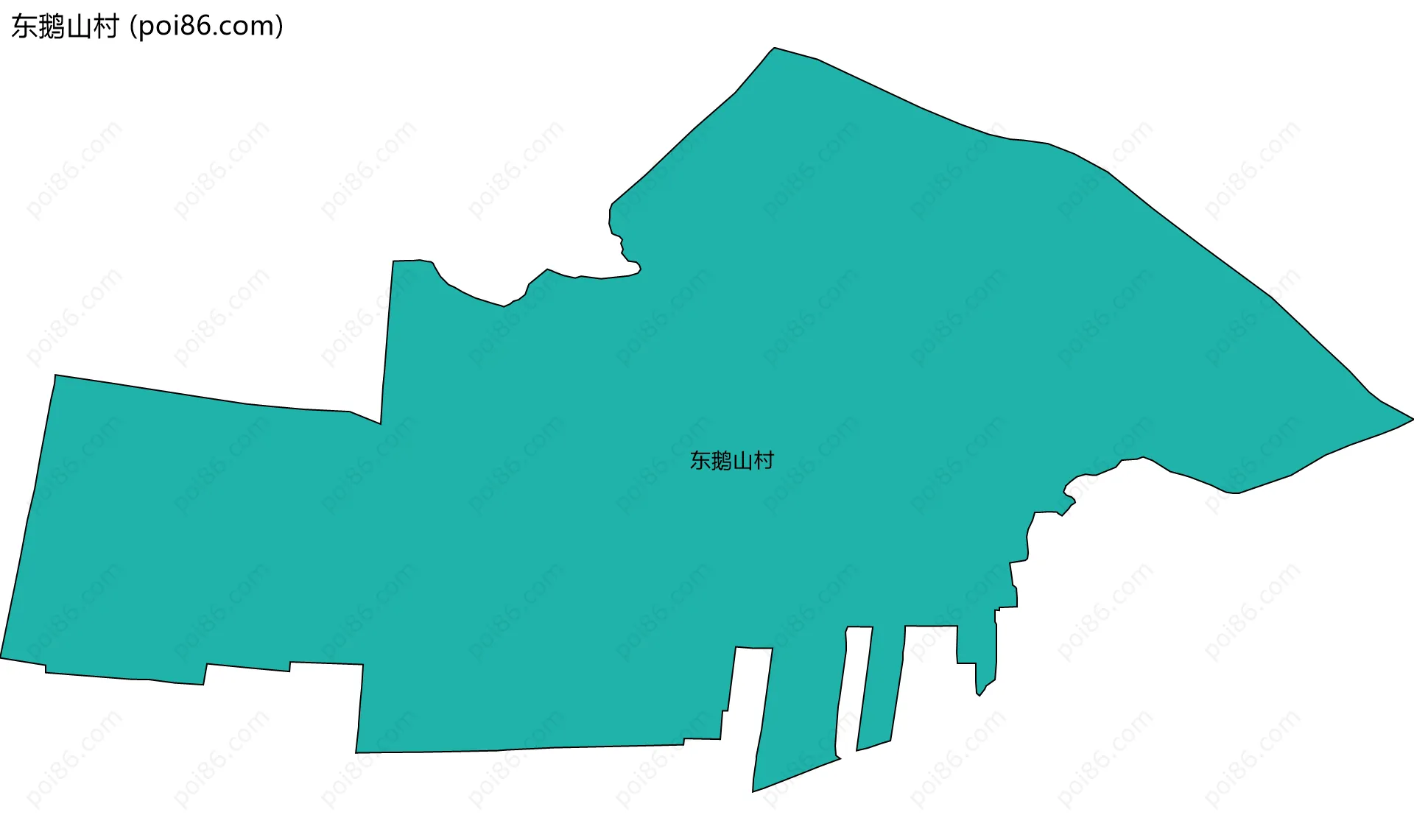 东鹅山村边界地图