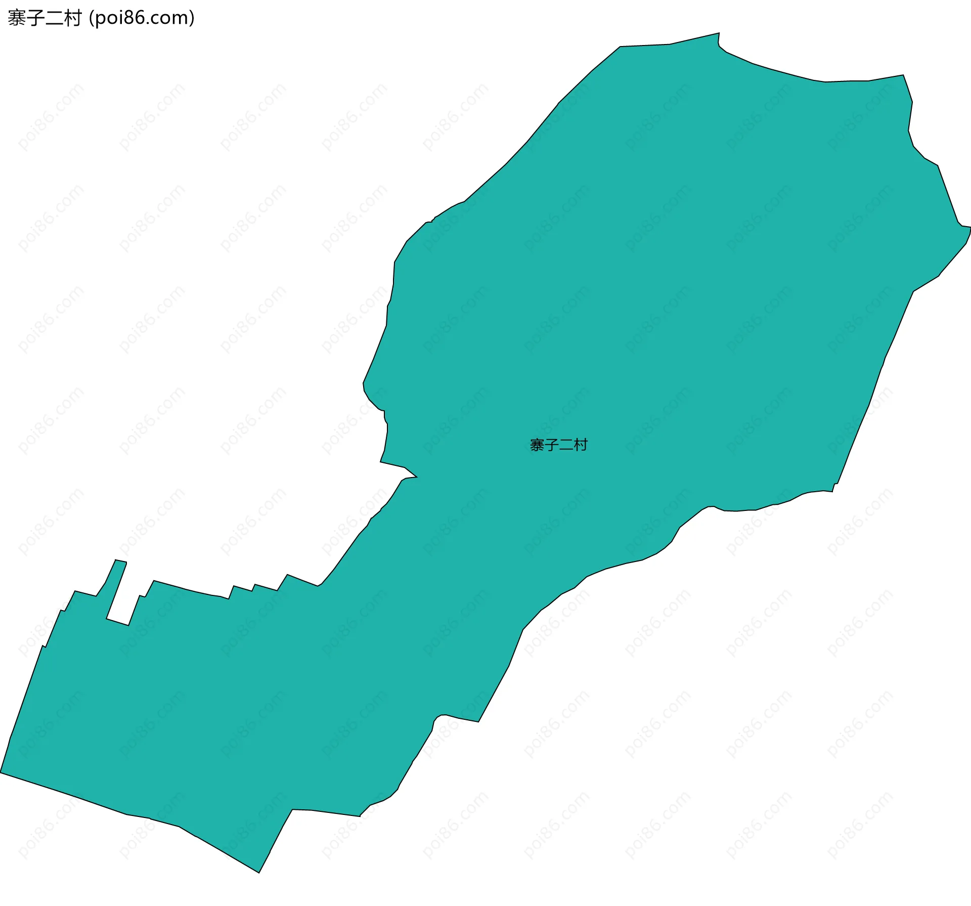 寨子二村边界地图