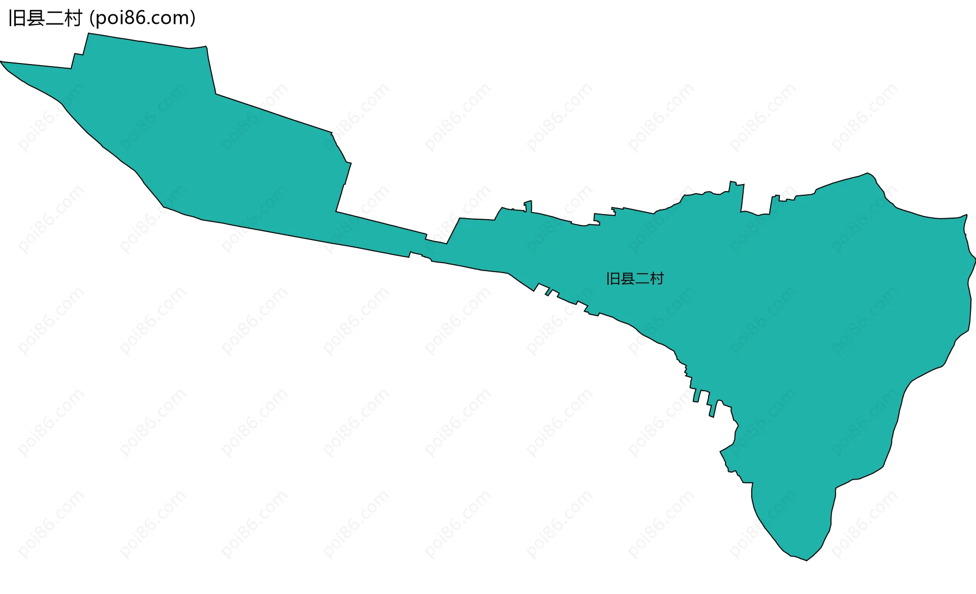 旧县二村边界地图
