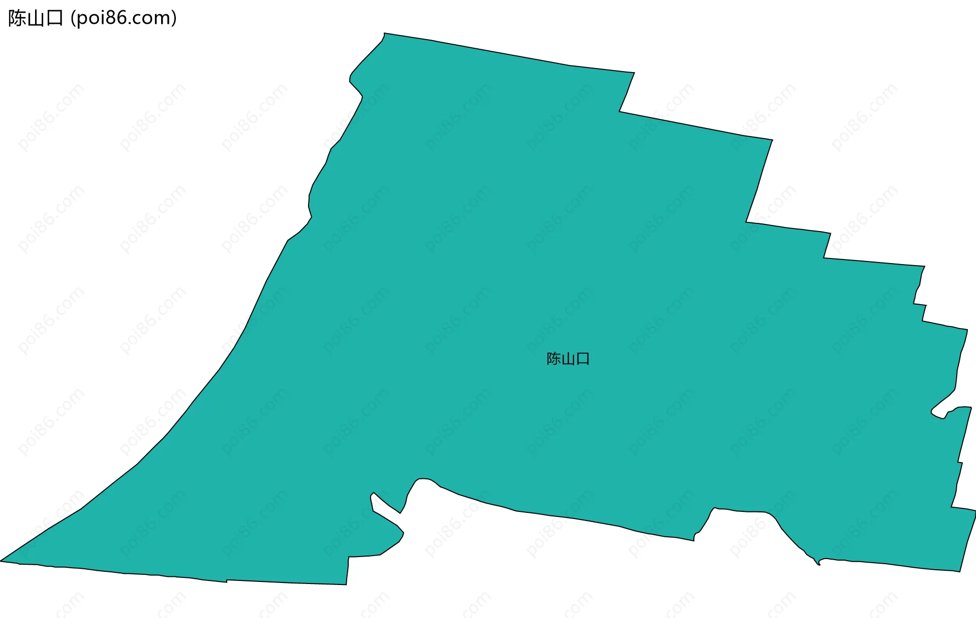 陈山口边界地图