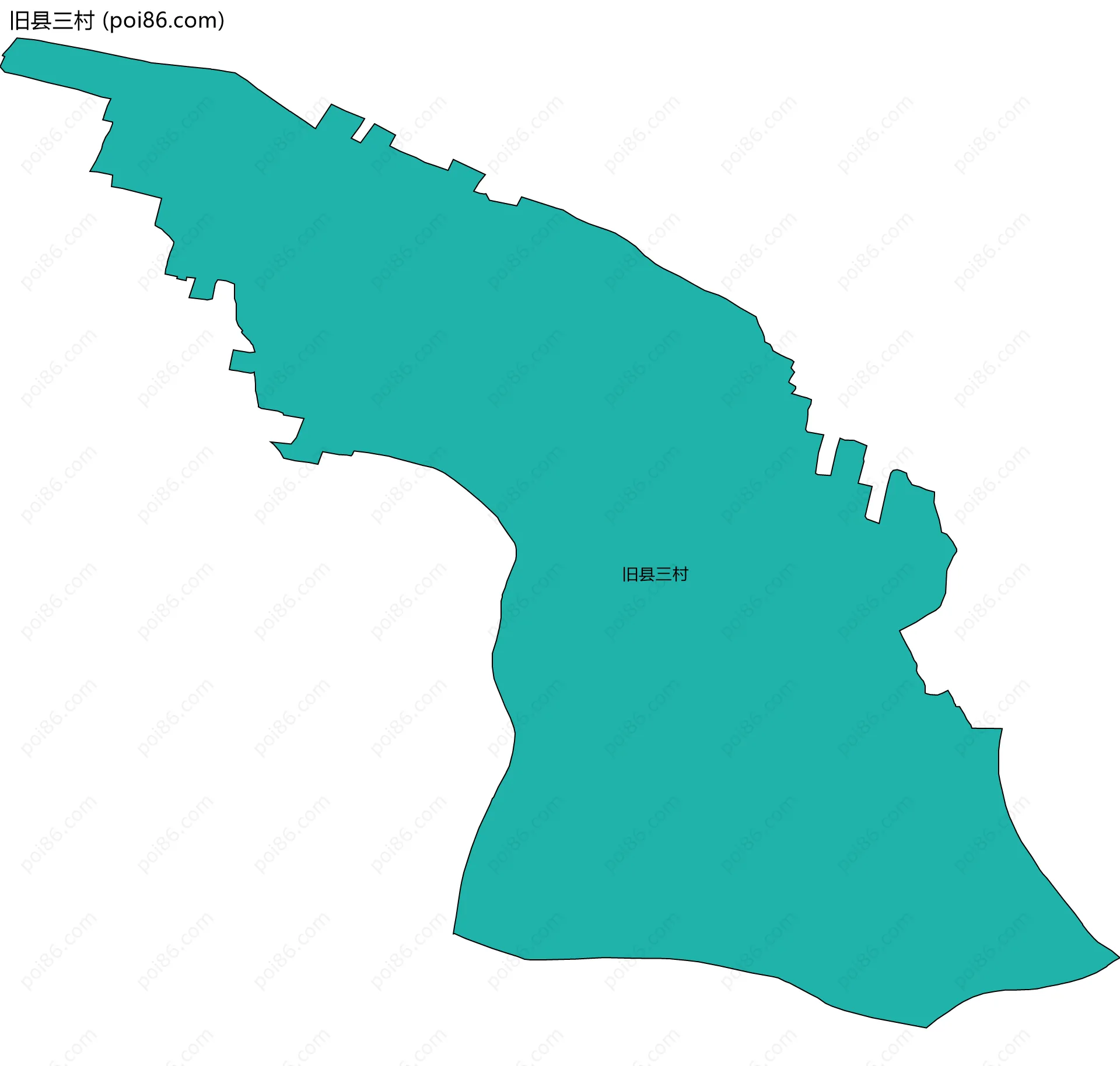 旧县三村边界地图