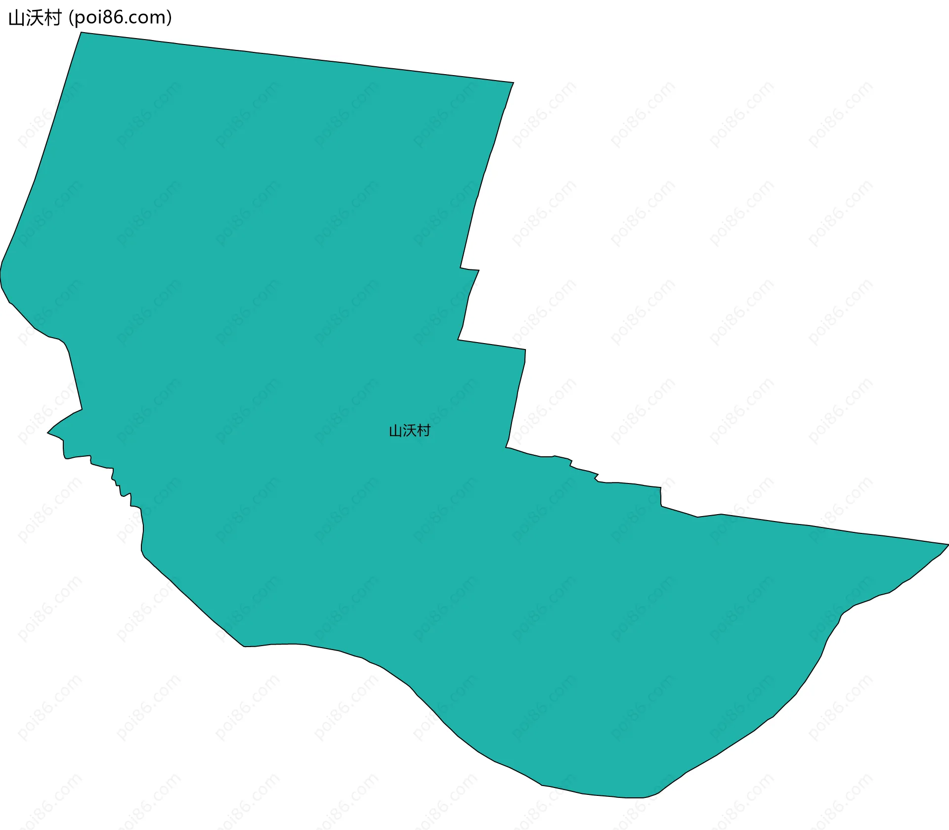 山沃村边界地图