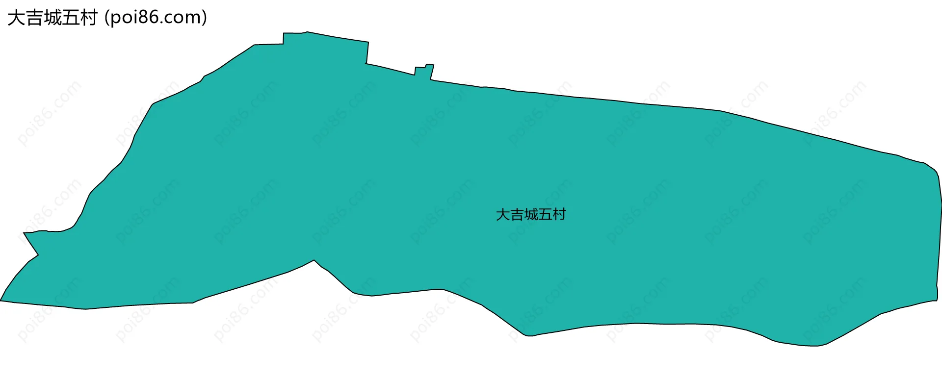 大吉城五村边界地图