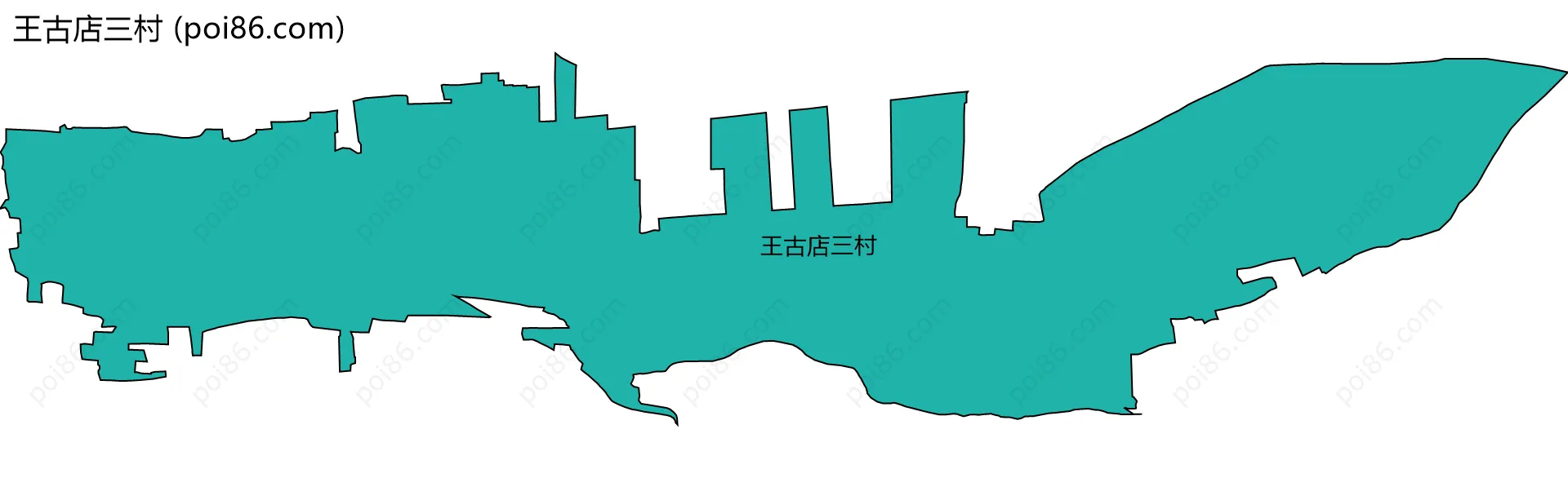 王古店三村边界地图