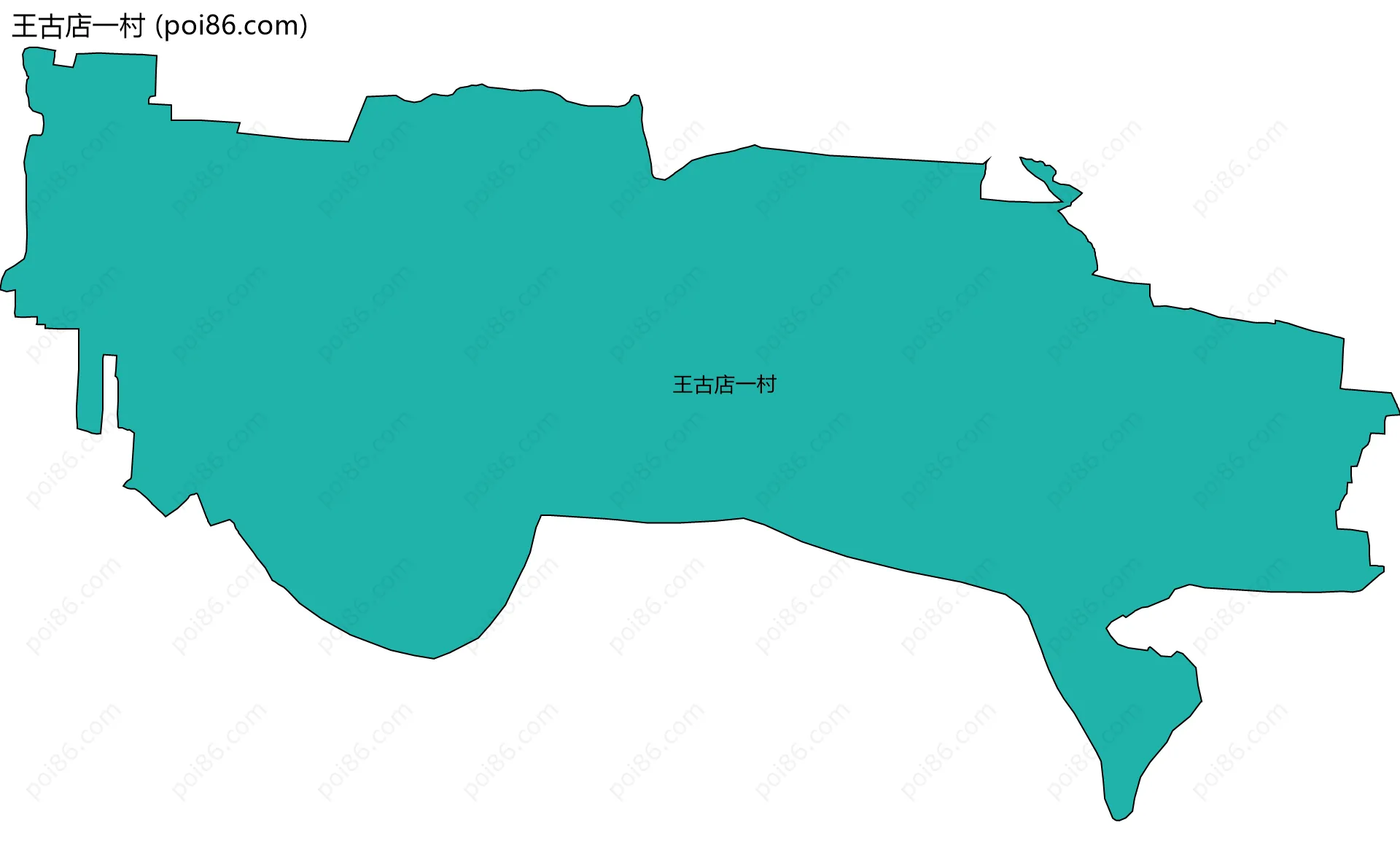 王古店一村边界地图