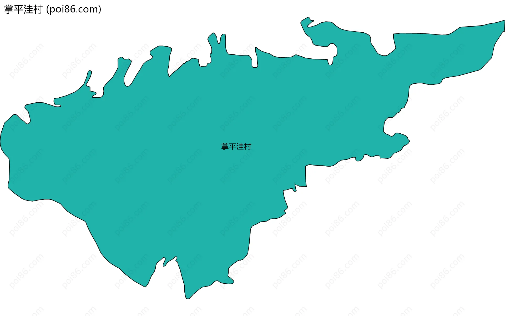 掌平洼村边界地图