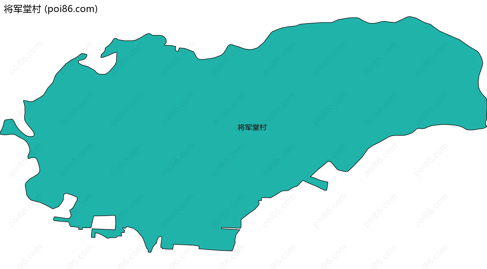 将军堂村边界地图