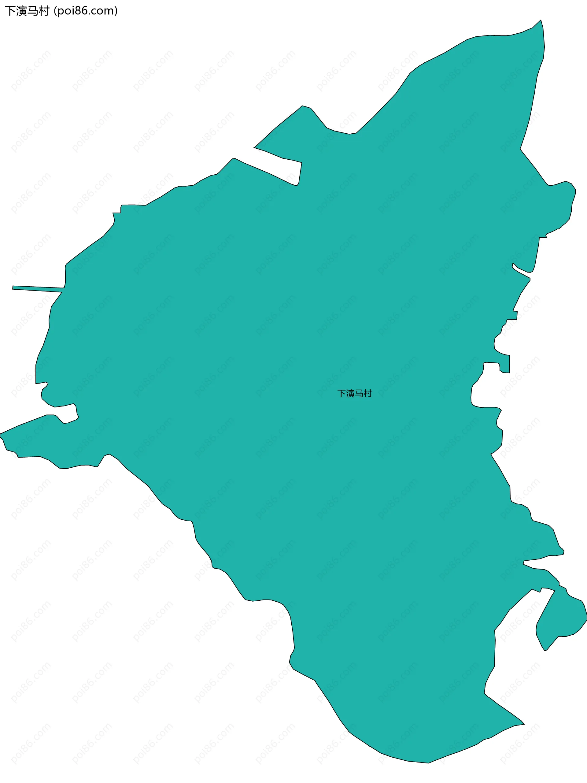 下演马村边界地图