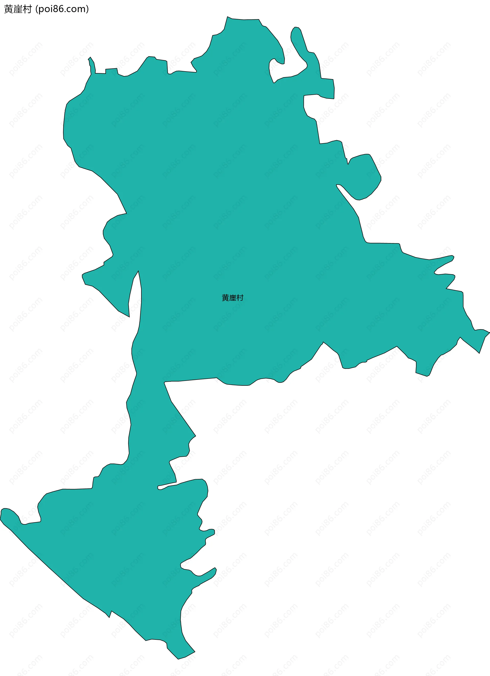 黄崖村边界地图