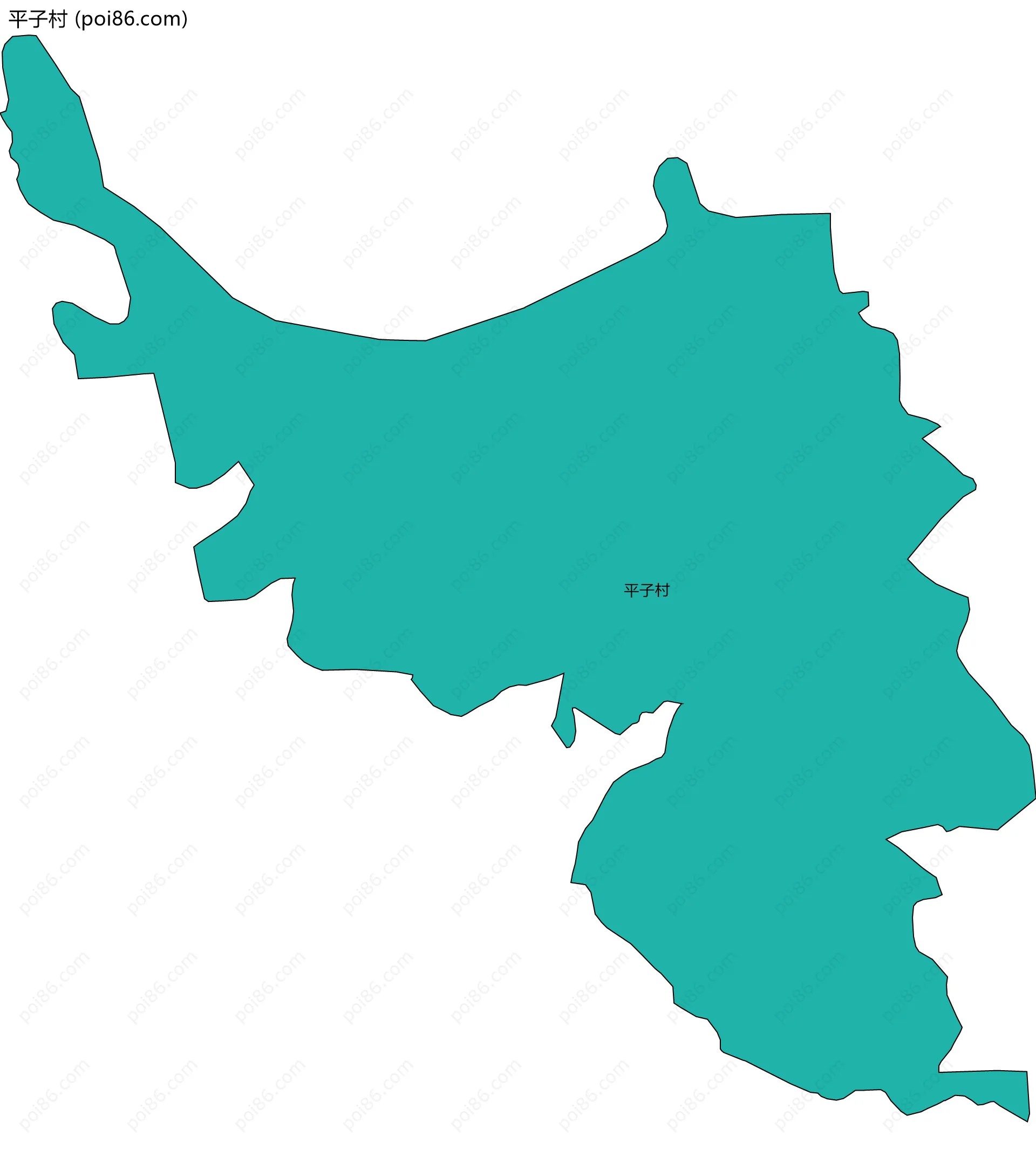平子村边界地图