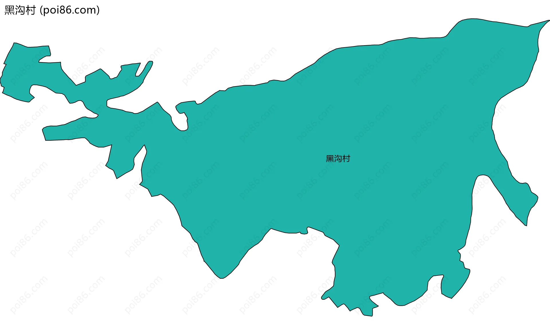 黑沟村边界地图