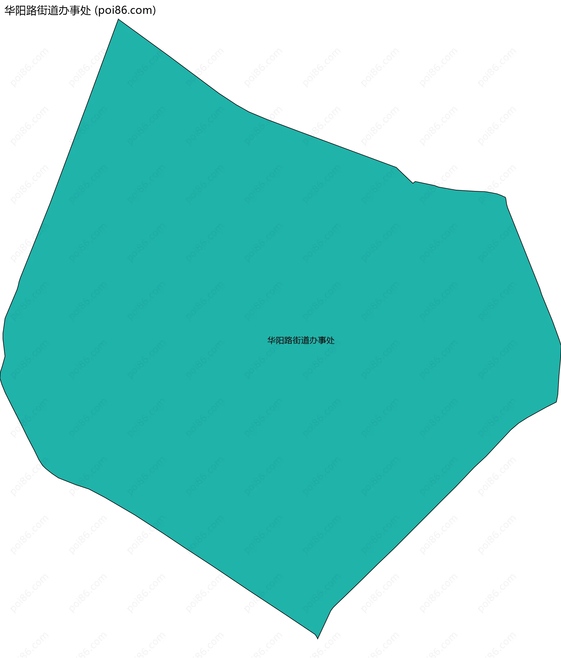 华阳路街道办事处边界地图
