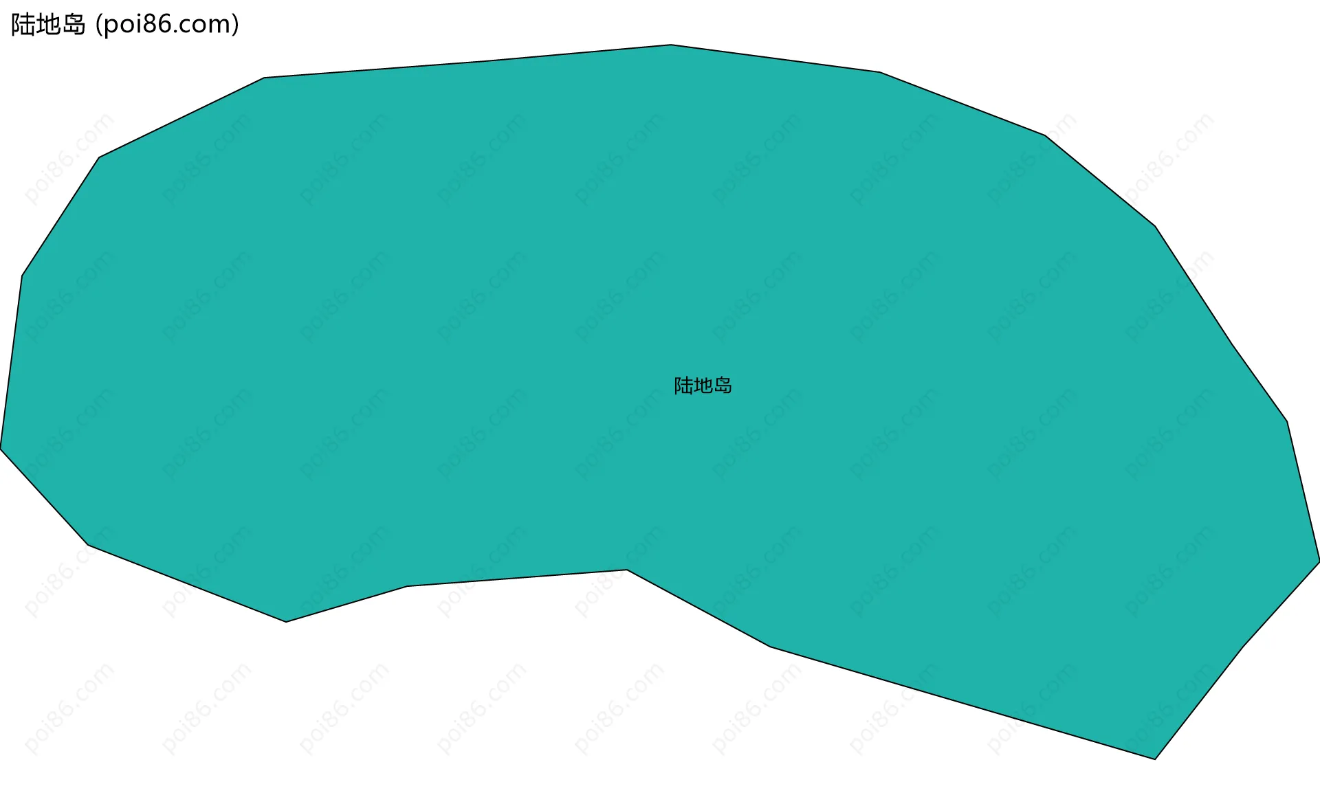 陆地岛边界地图