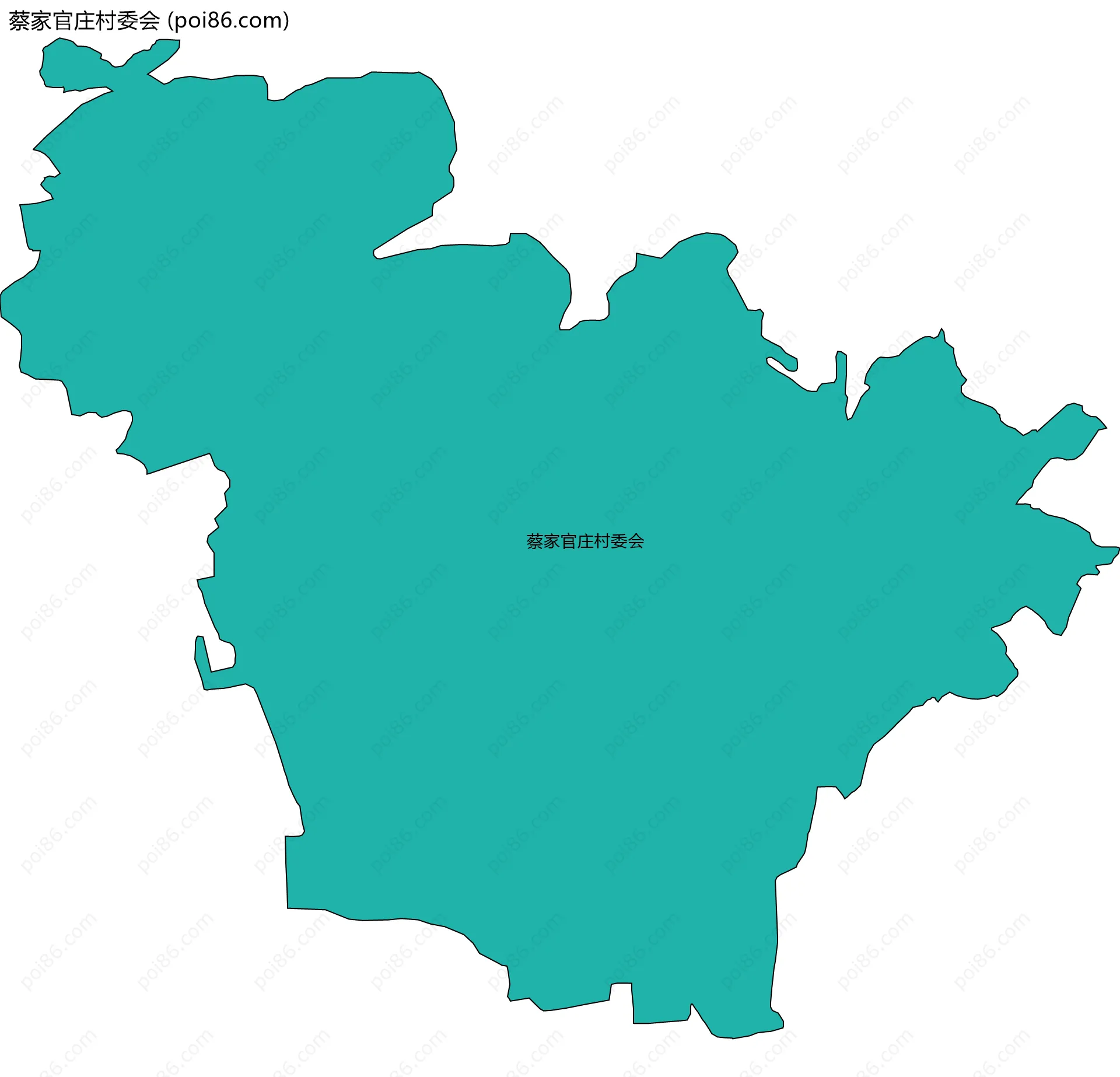 蔡家官庄村委会边界地图