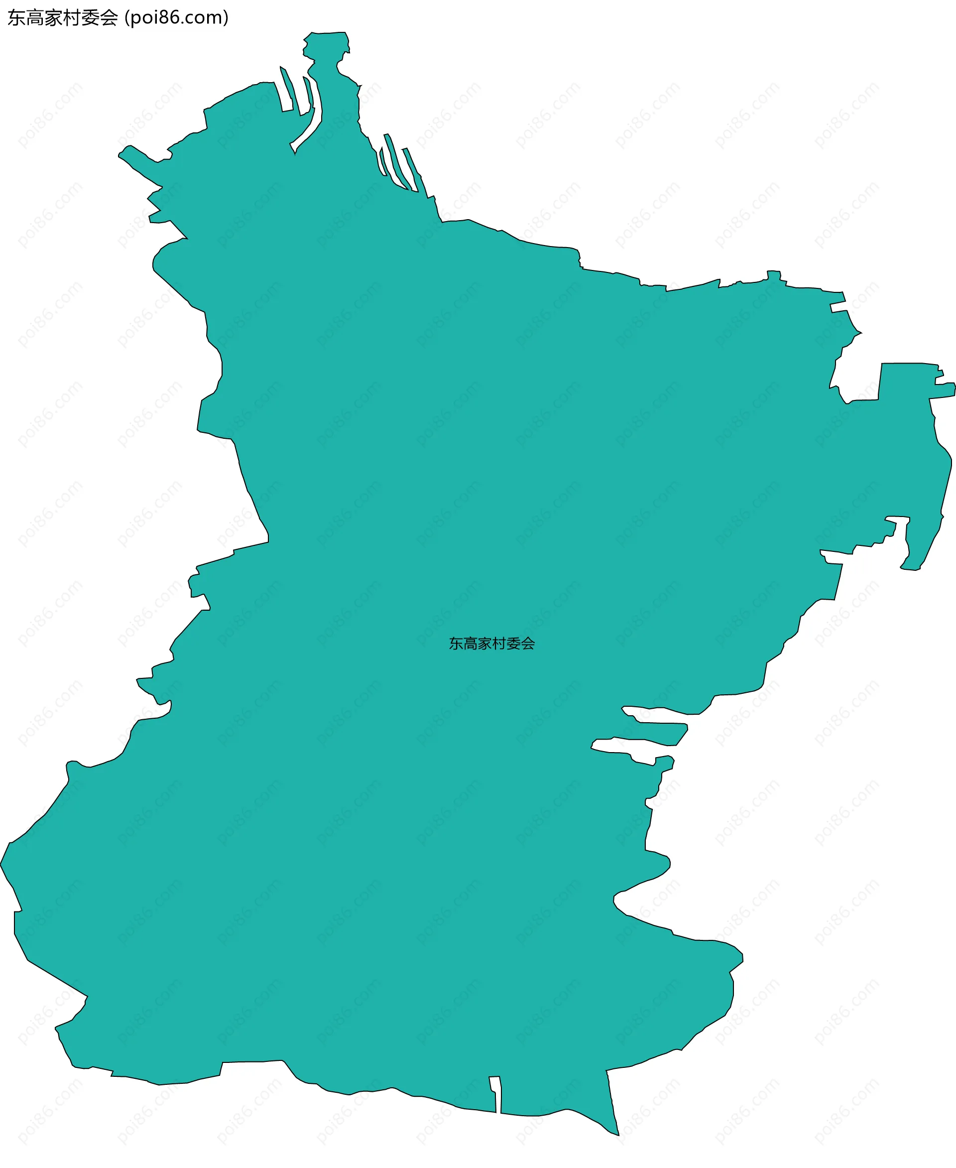 东高家村委会边界地图