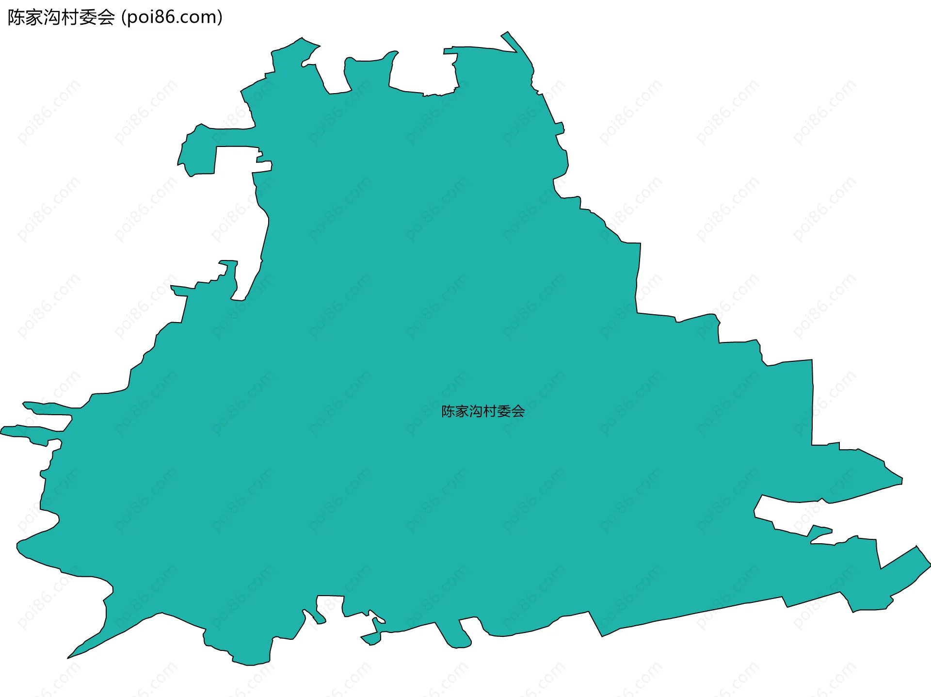 陈家沟村委会边界地图