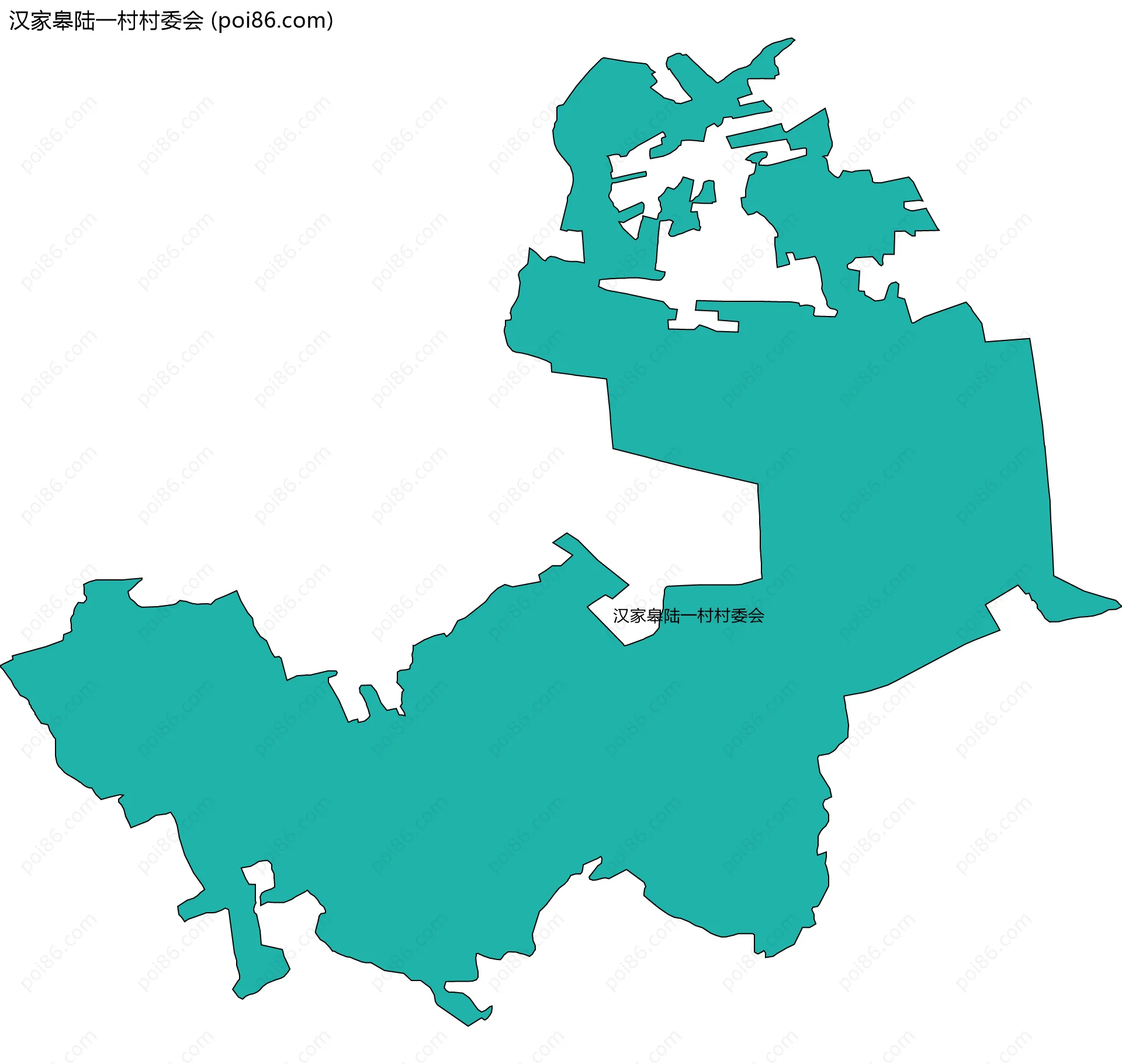 汉家皋陆一村村委会边界地图