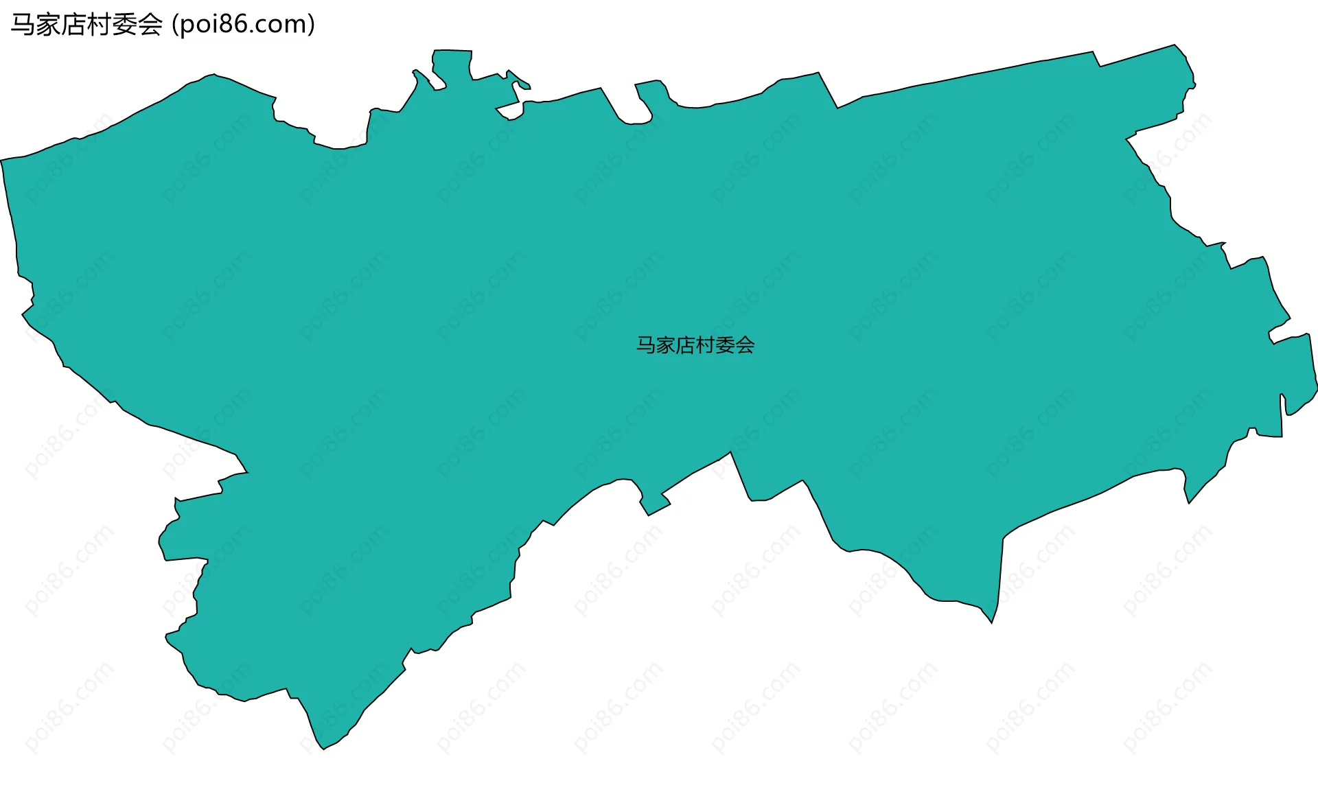 马家店村委会边界地图