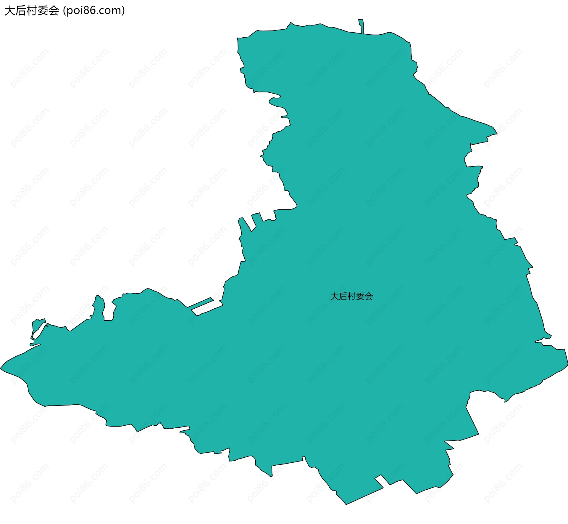 大后村委会边界地图