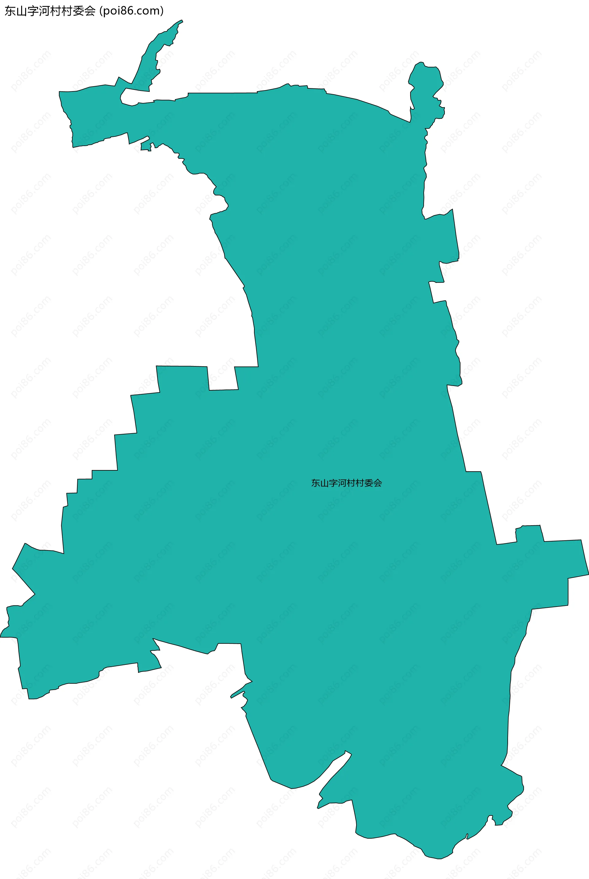 东山字河村村委会边界地图
