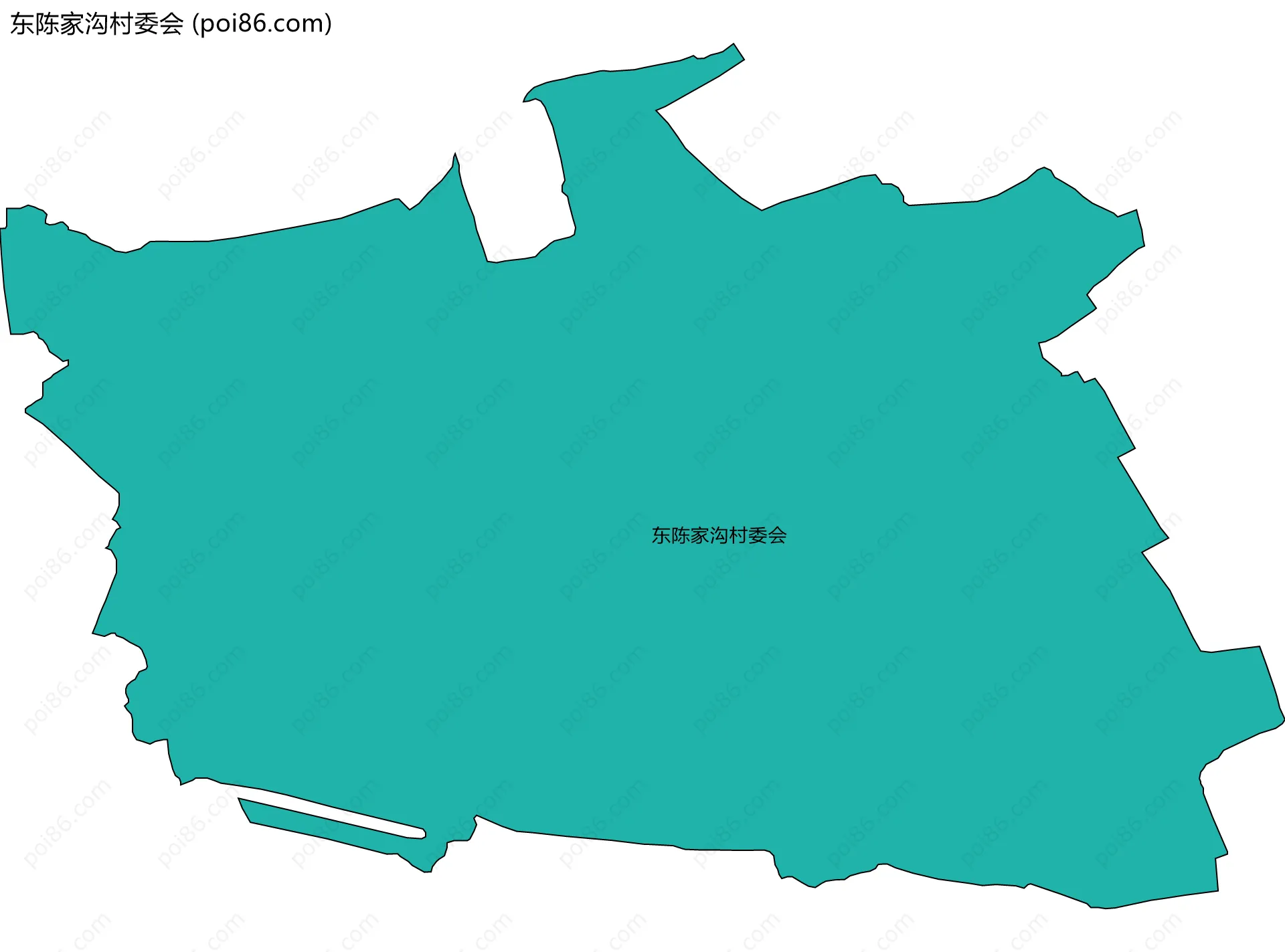 东陈家沟村委会边界地图