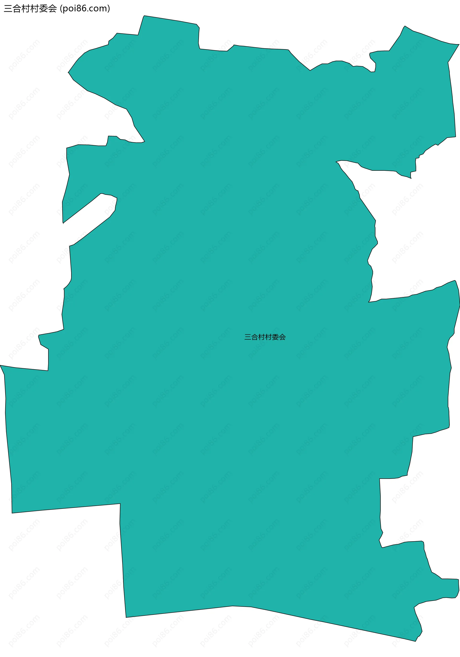 三合村村委会边界地图