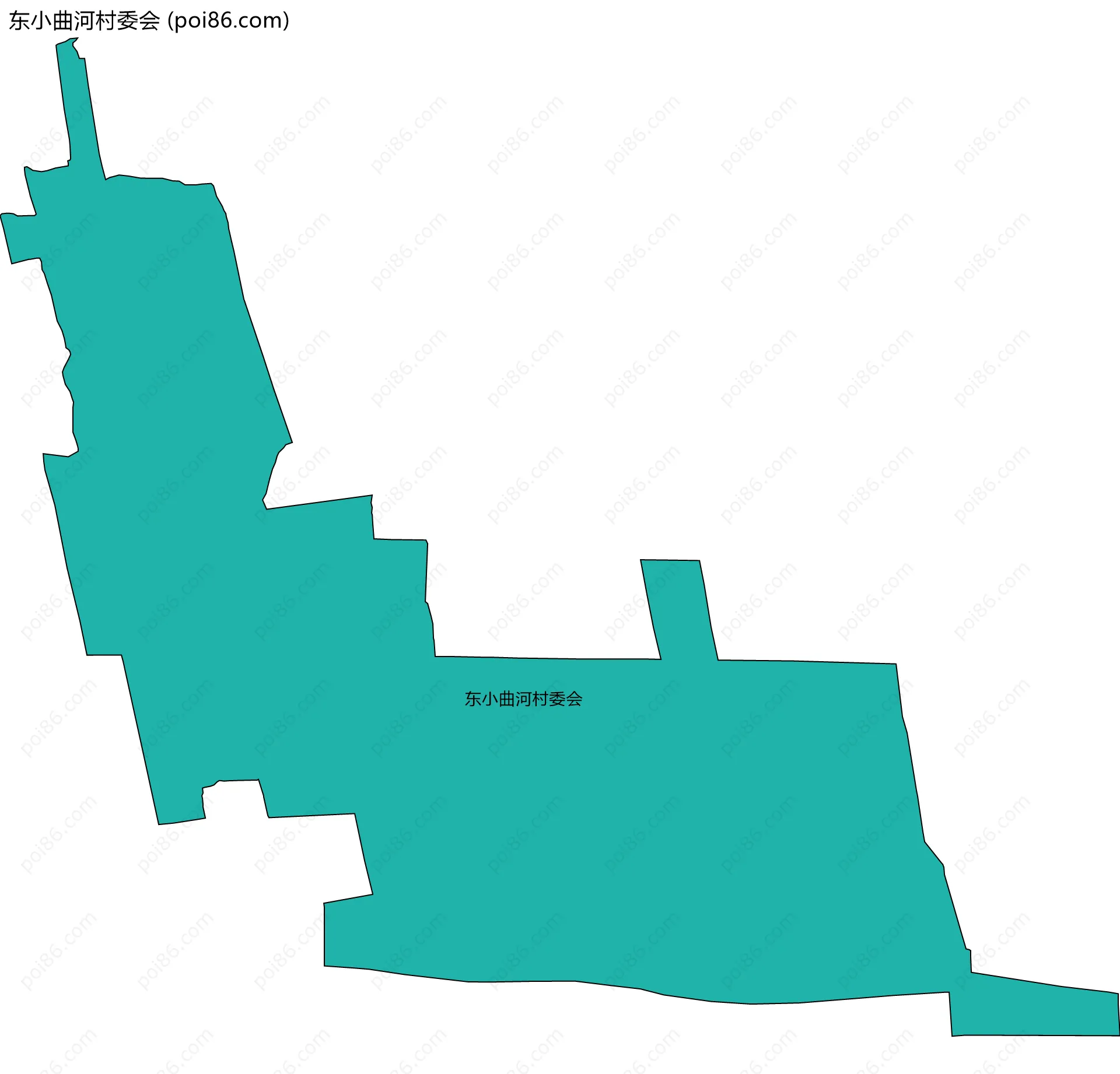 东小曲河村委会边界地图