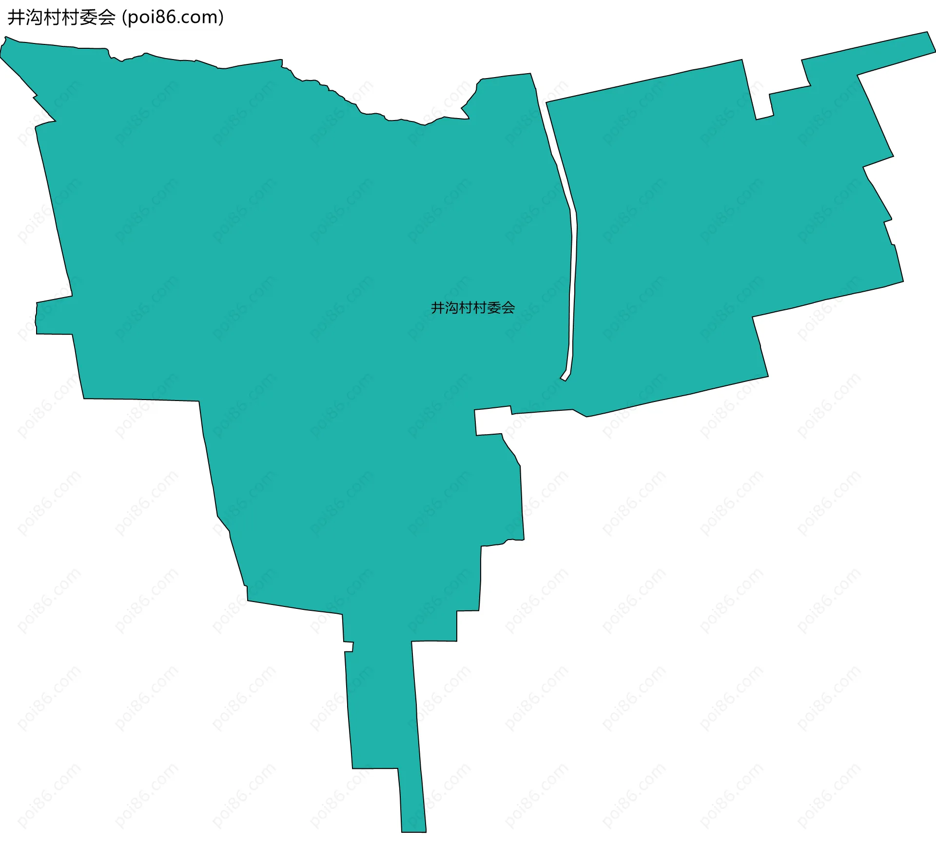 井沟村村委会边界地图