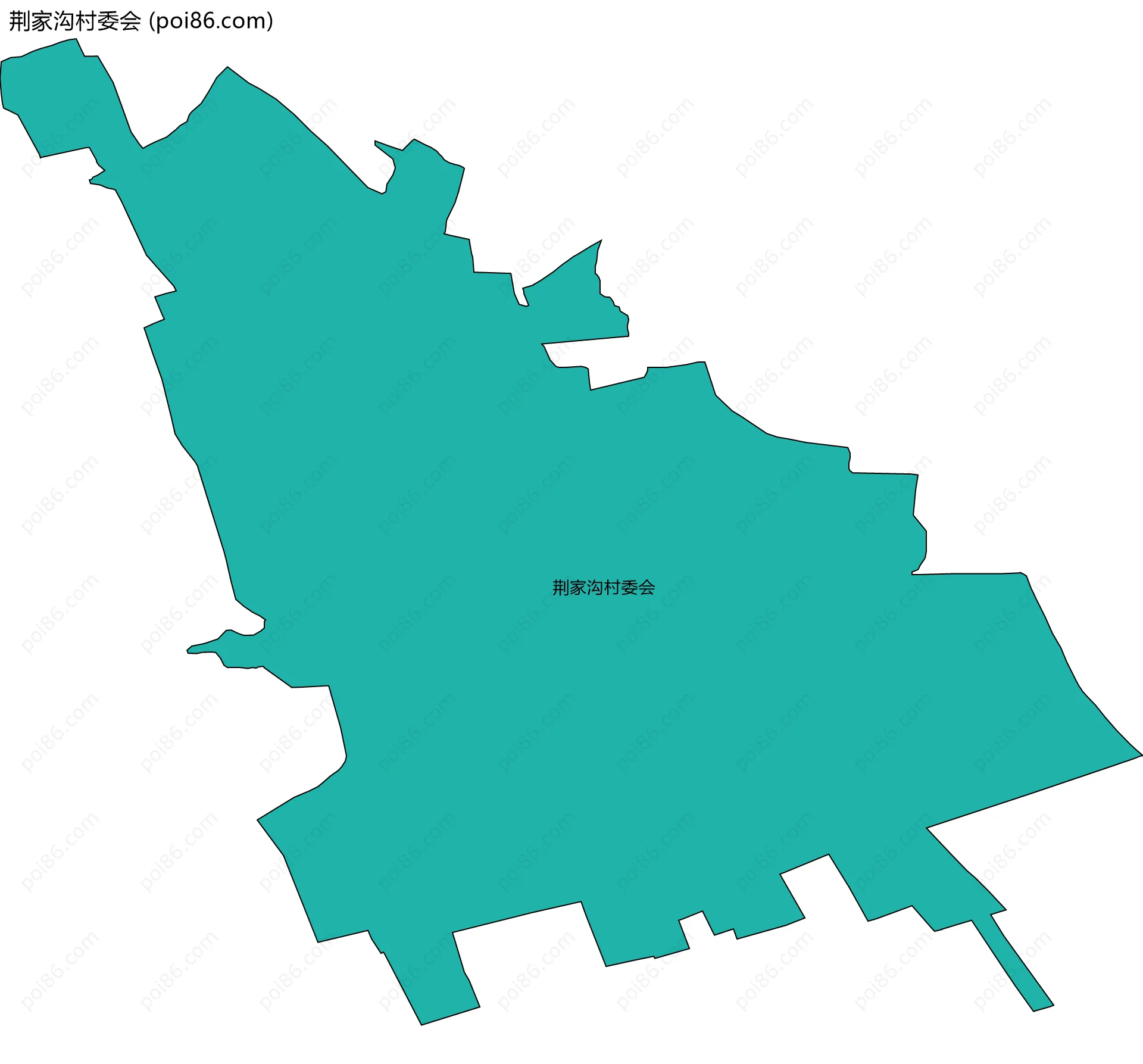 荆家沟村委会边界地图