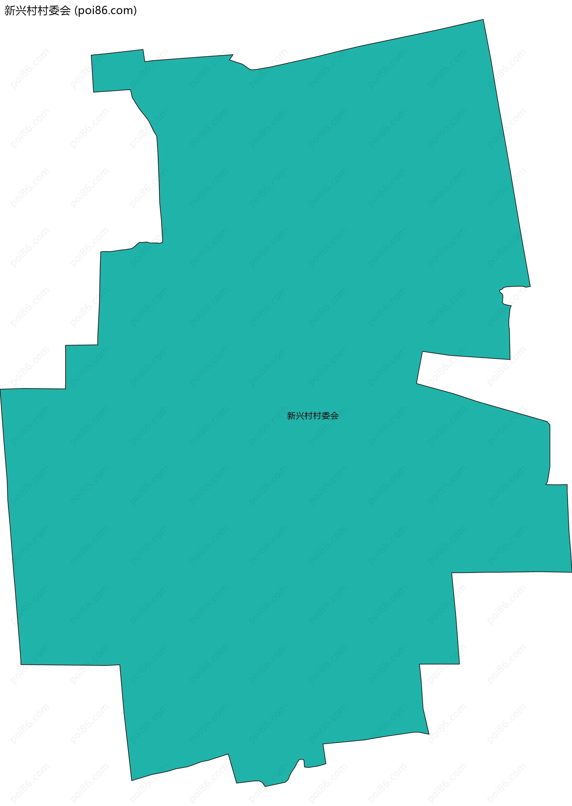 新兴村村委会边界地图