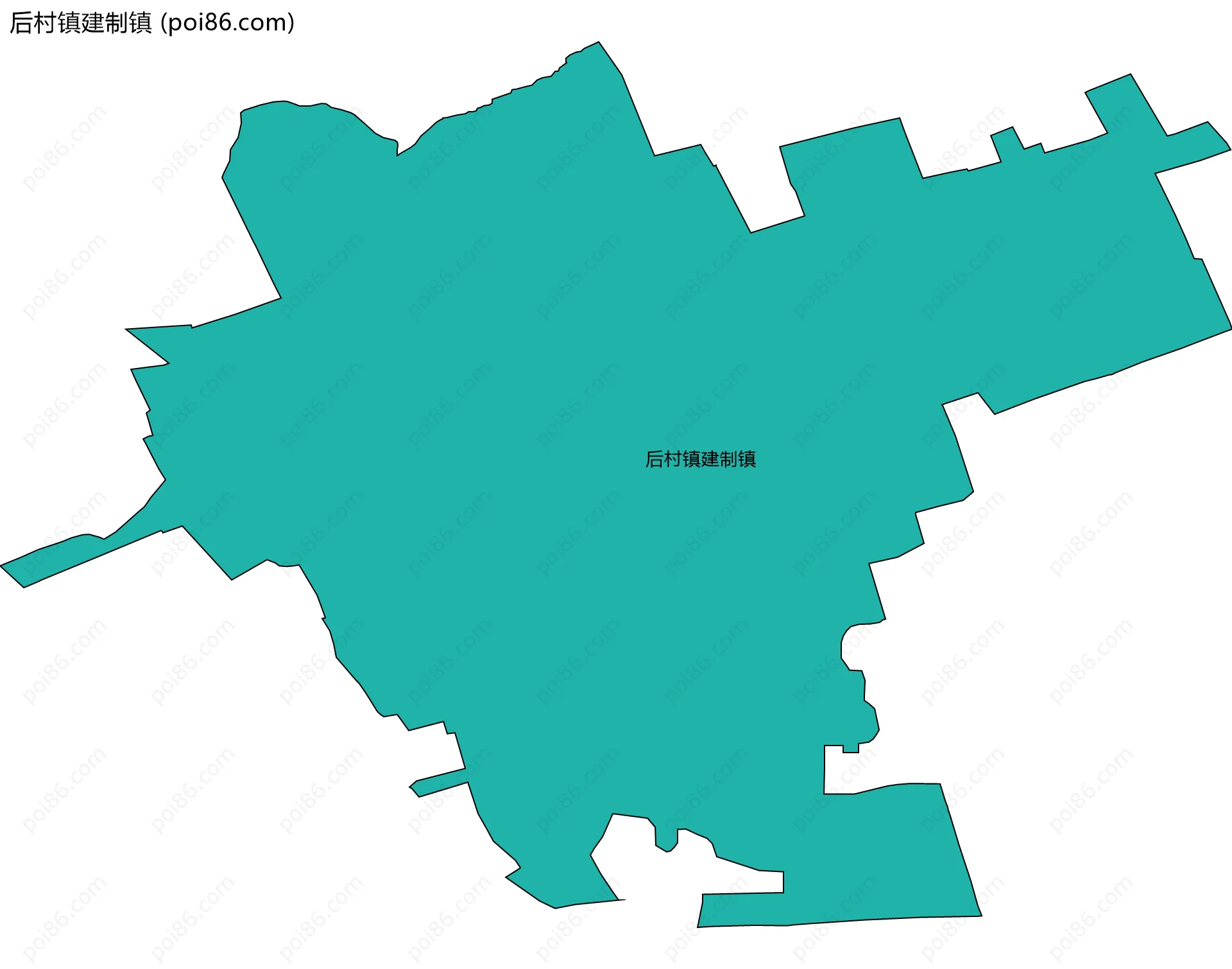 后村镇建制镇边界地图