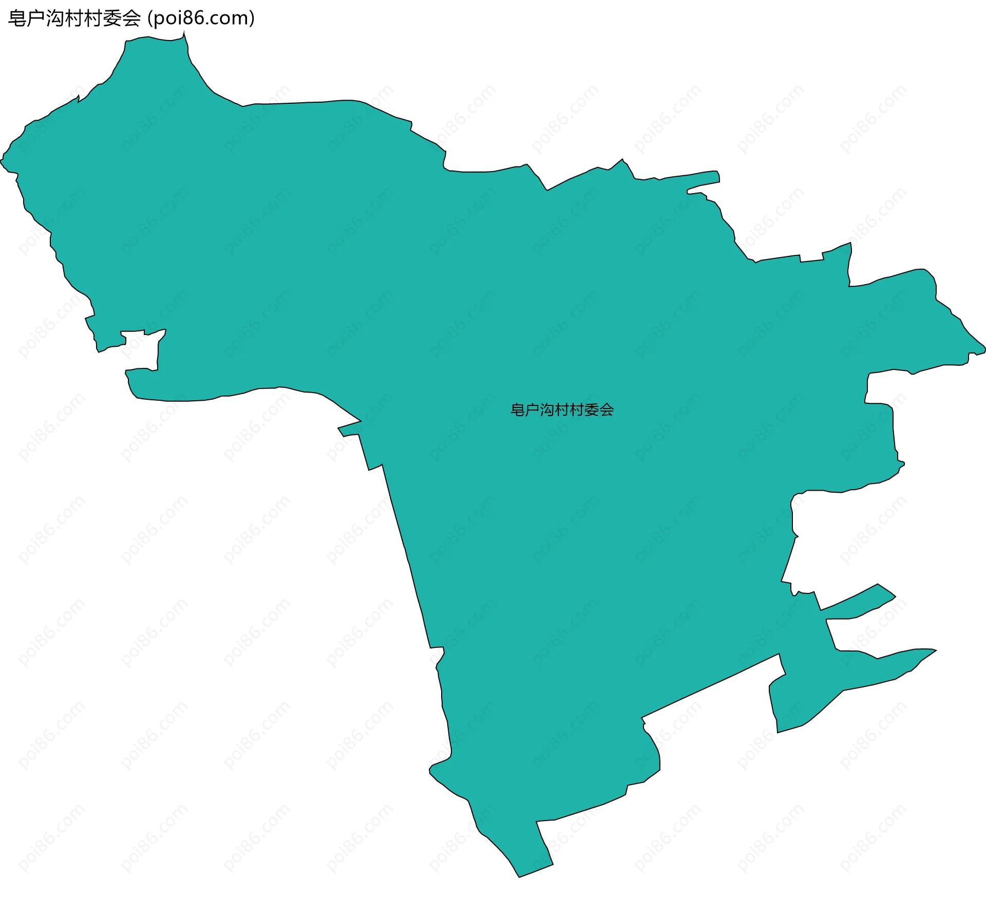 皂户沟村村委会边界地图