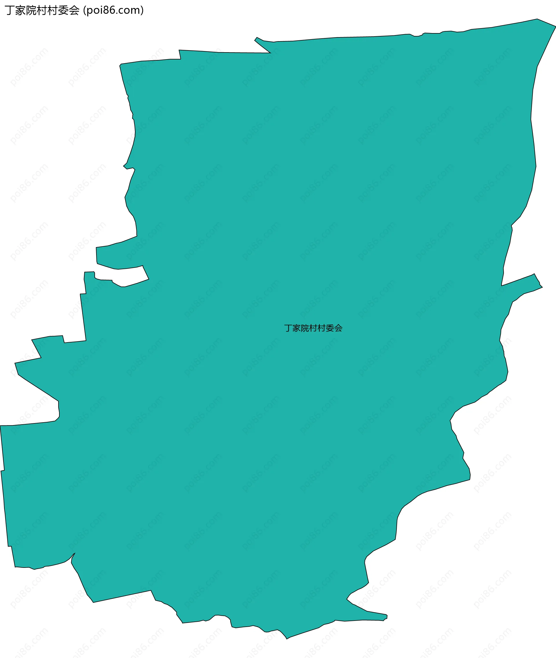 丁家院村村委会边界地图