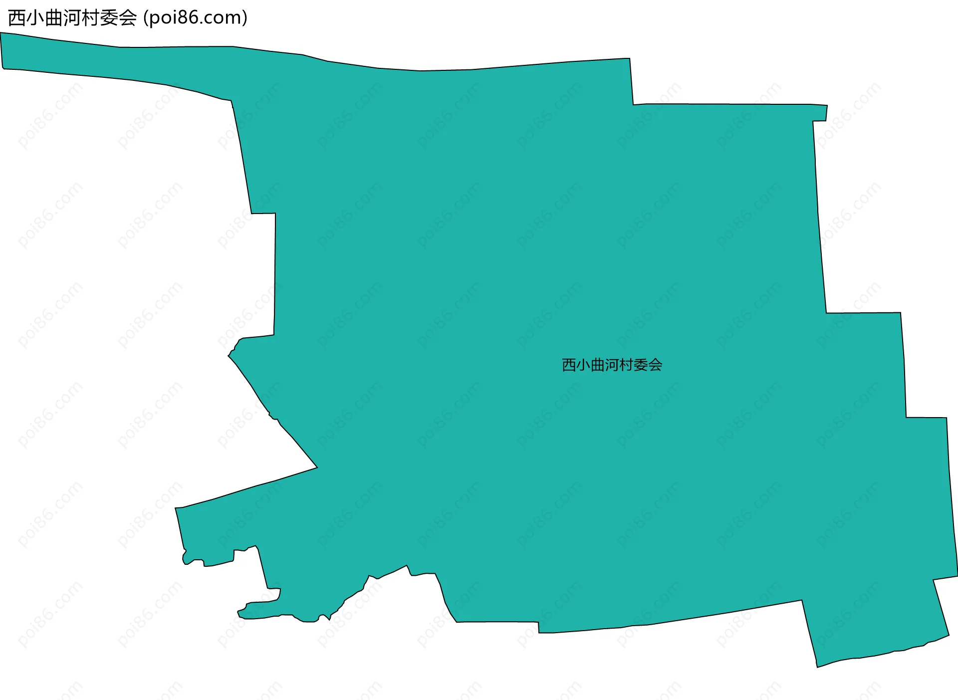 西小曲河村委会边界地图