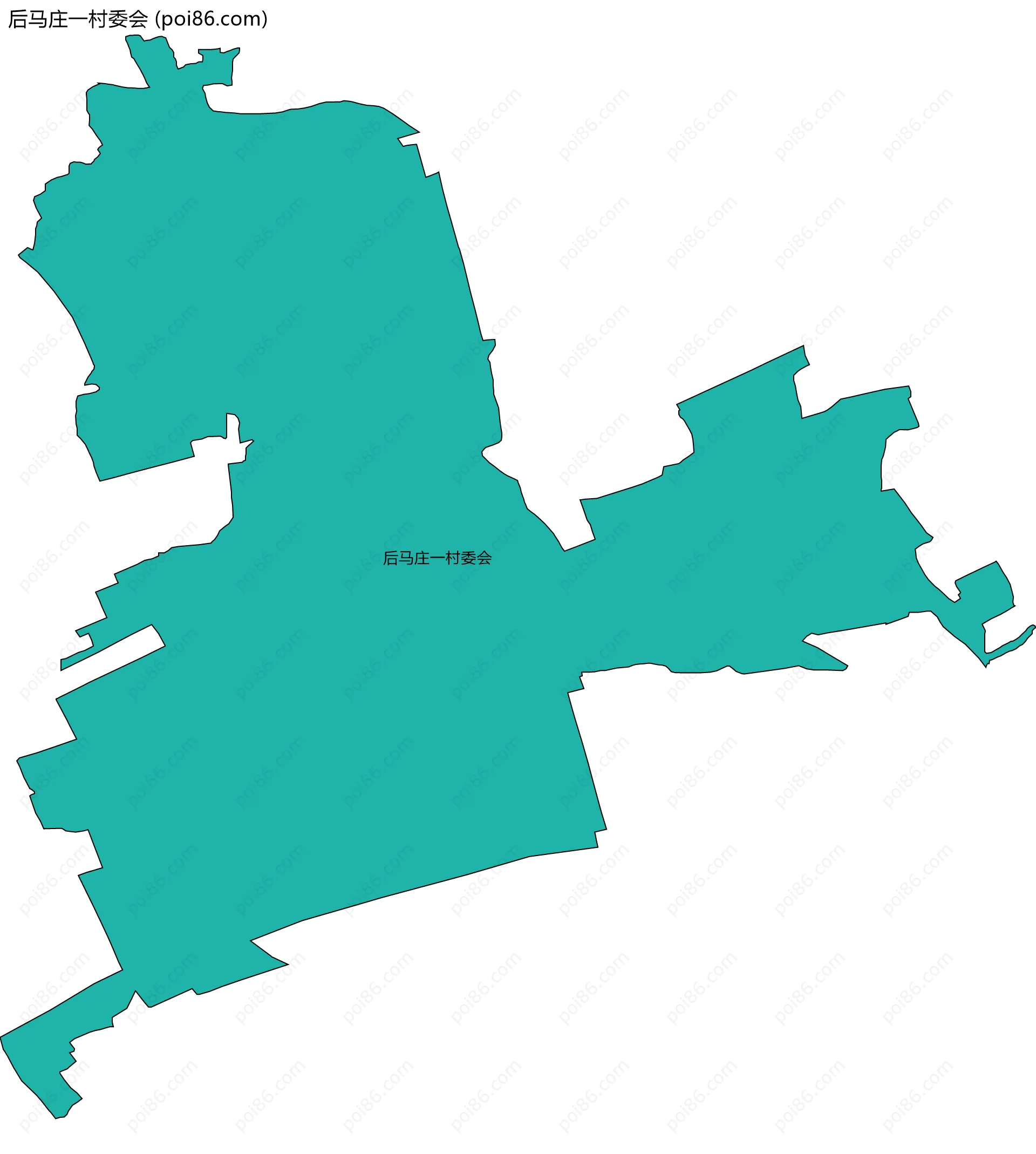 后马庄一村委会边界地图