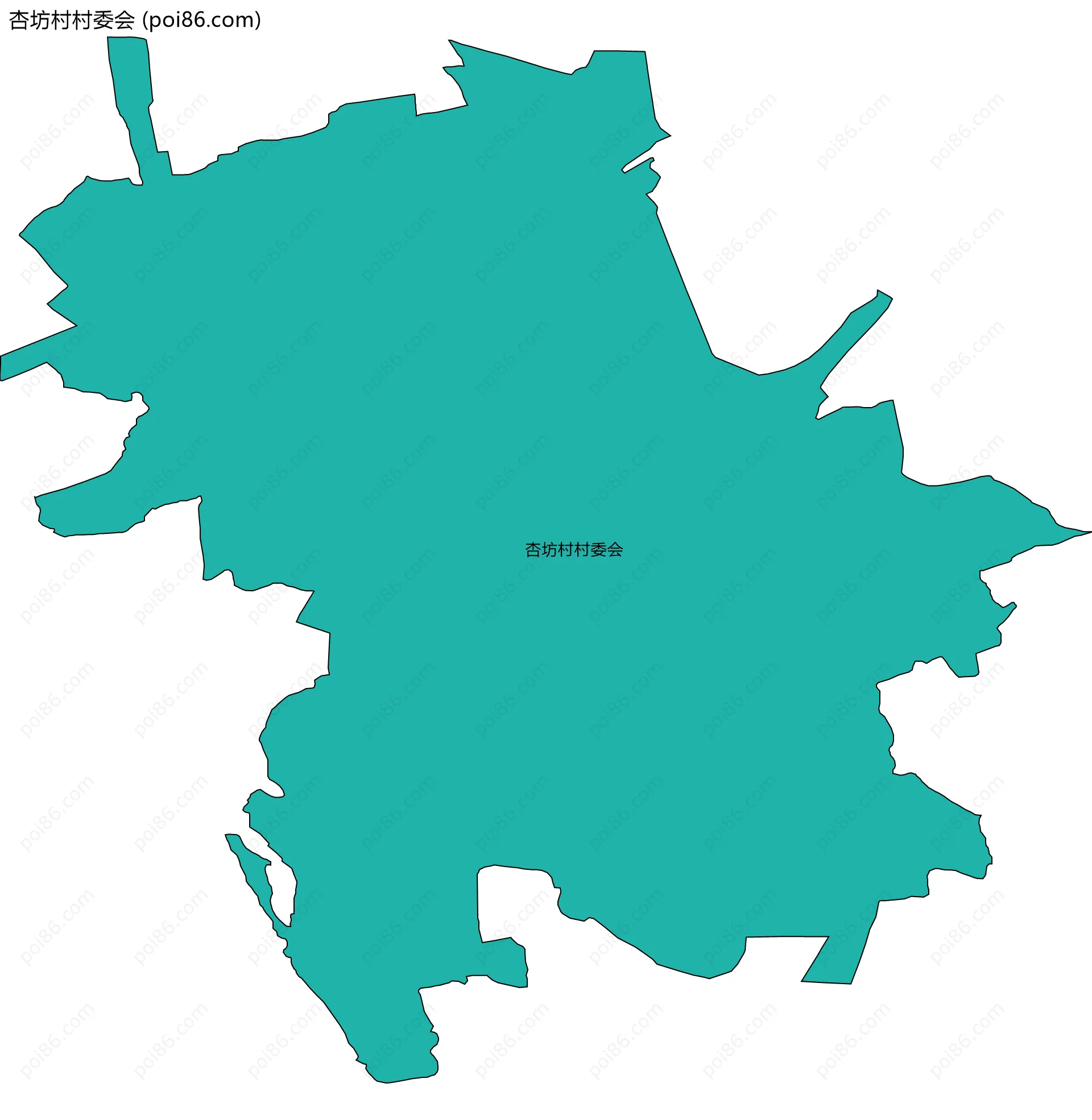 杏坊村村委会边界地图