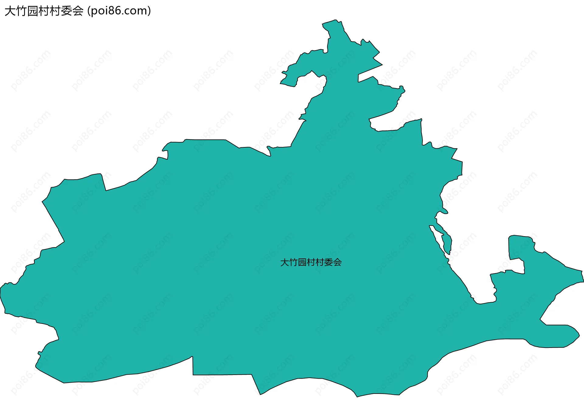 大竹园村村委会边界地图