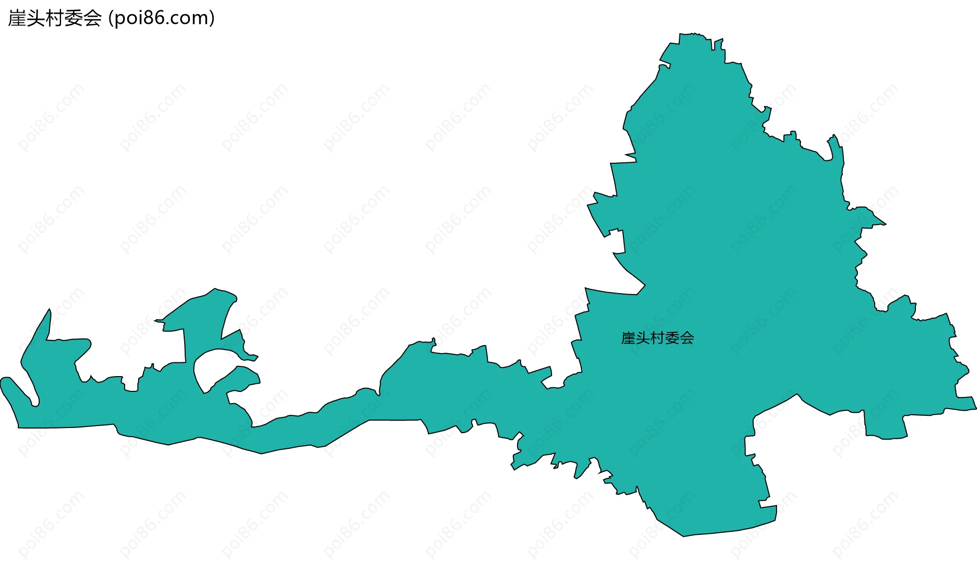 崖头村委会边界地图