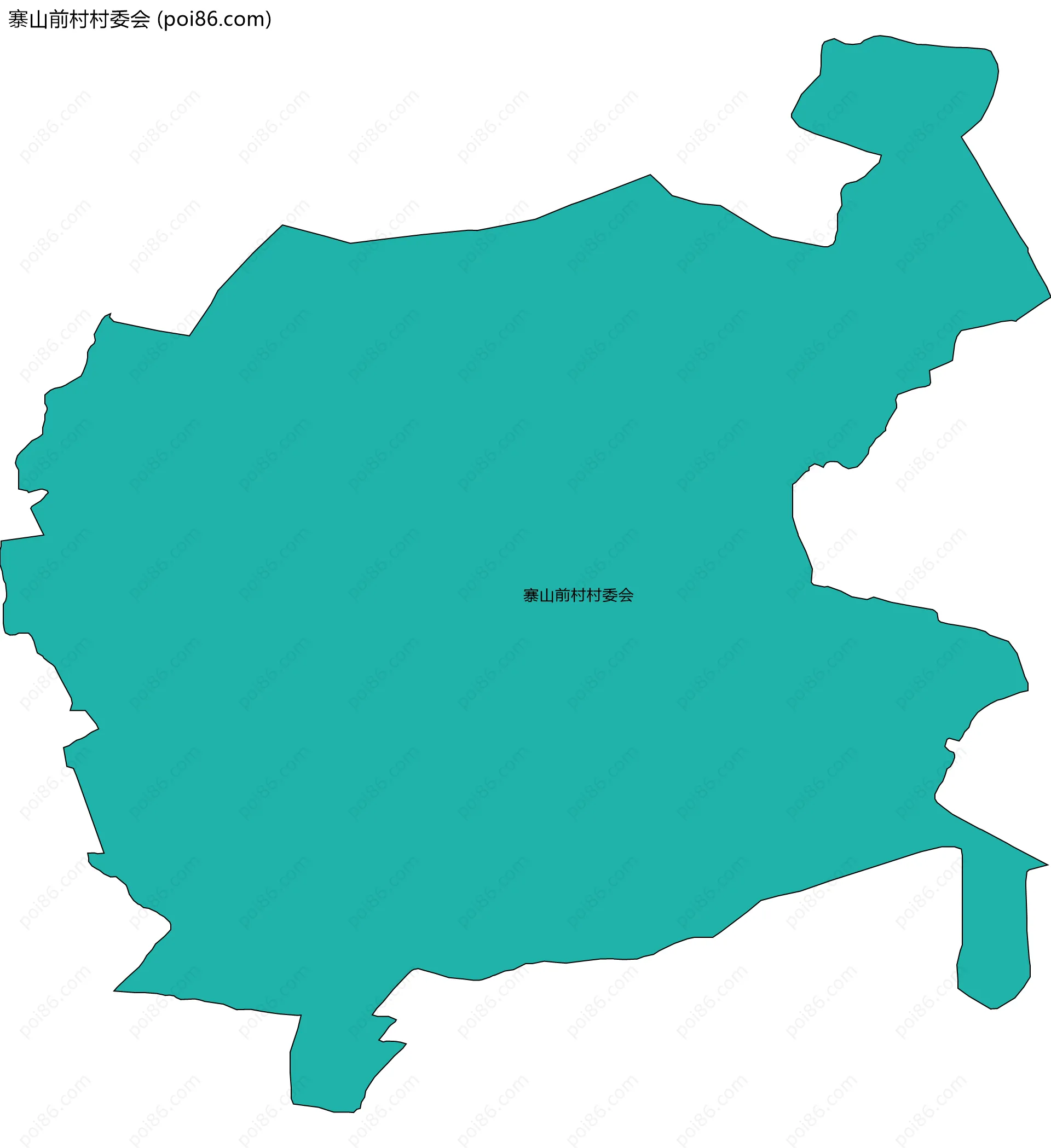 寨山前村村委会边界地图