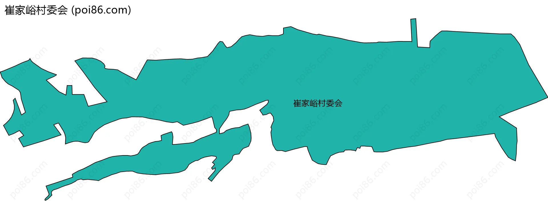 崔家峪村委会边界地图