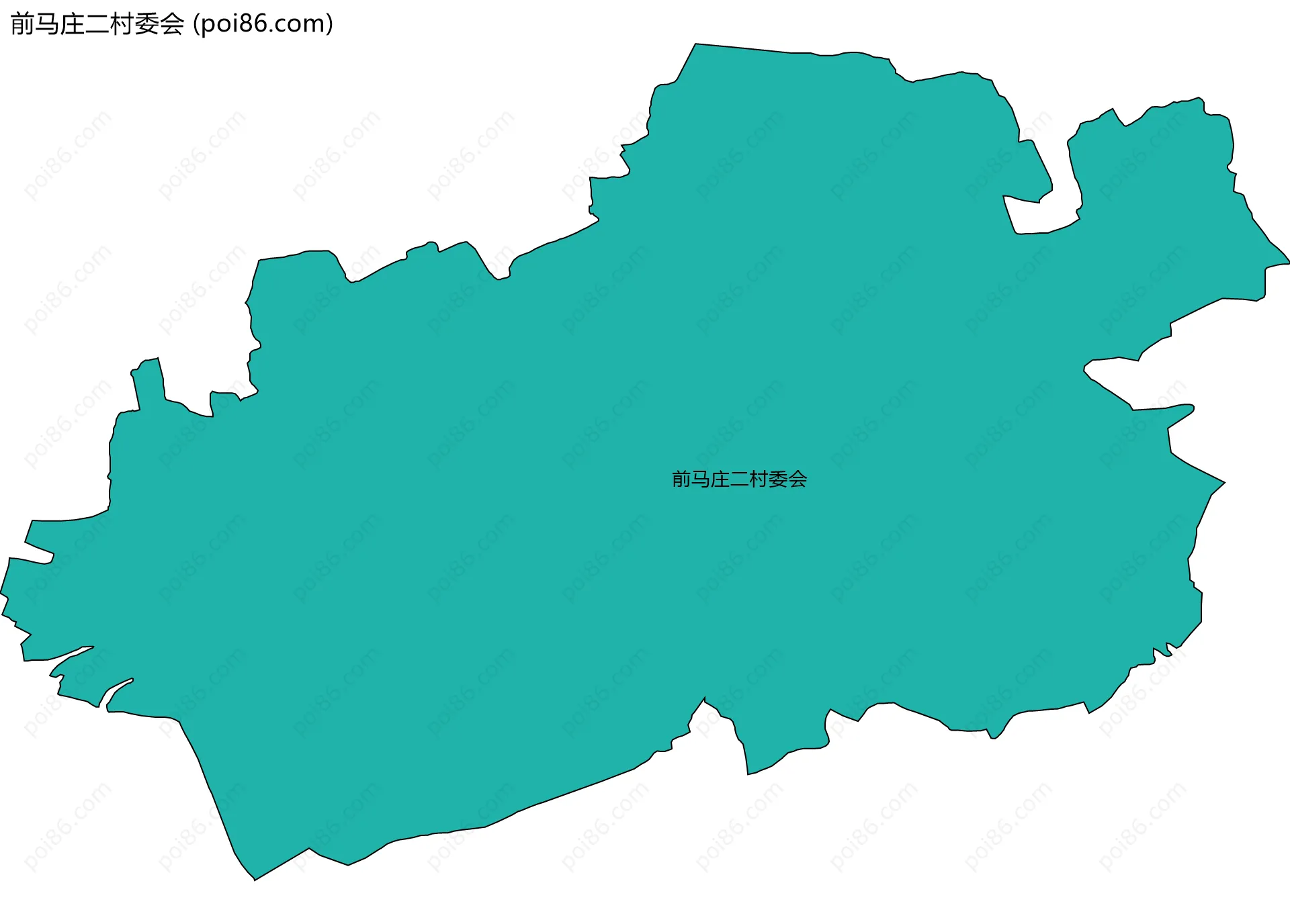 前马庄二村委会边界地图