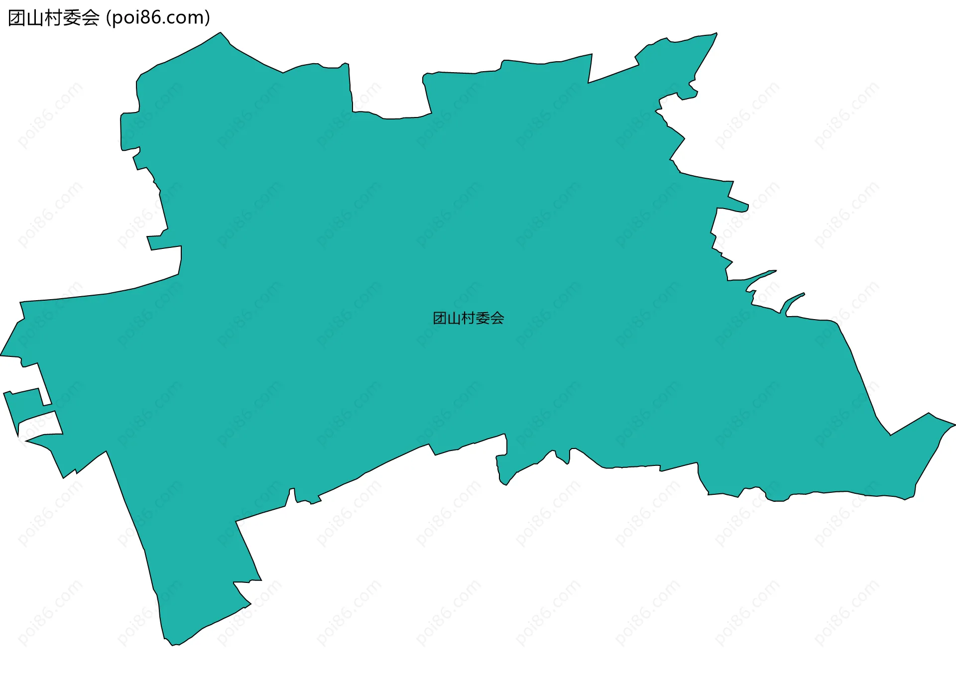 团山村委会边界地图