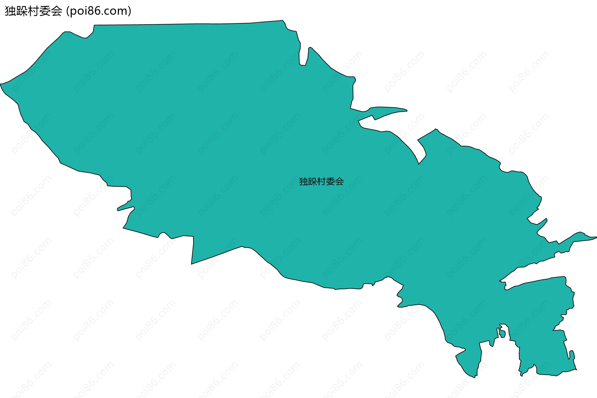 独跺村委会边界地图