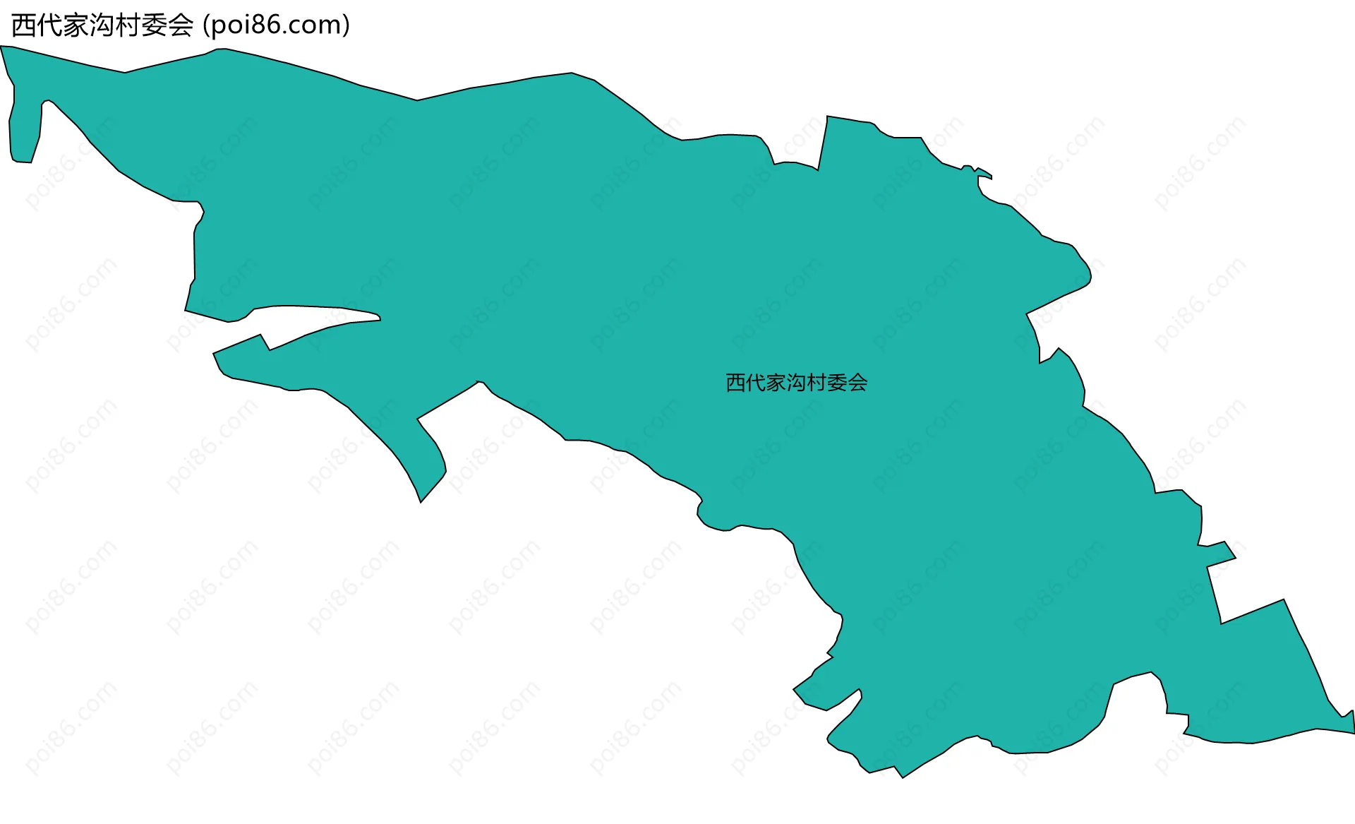 西代家沟村委会边界地图