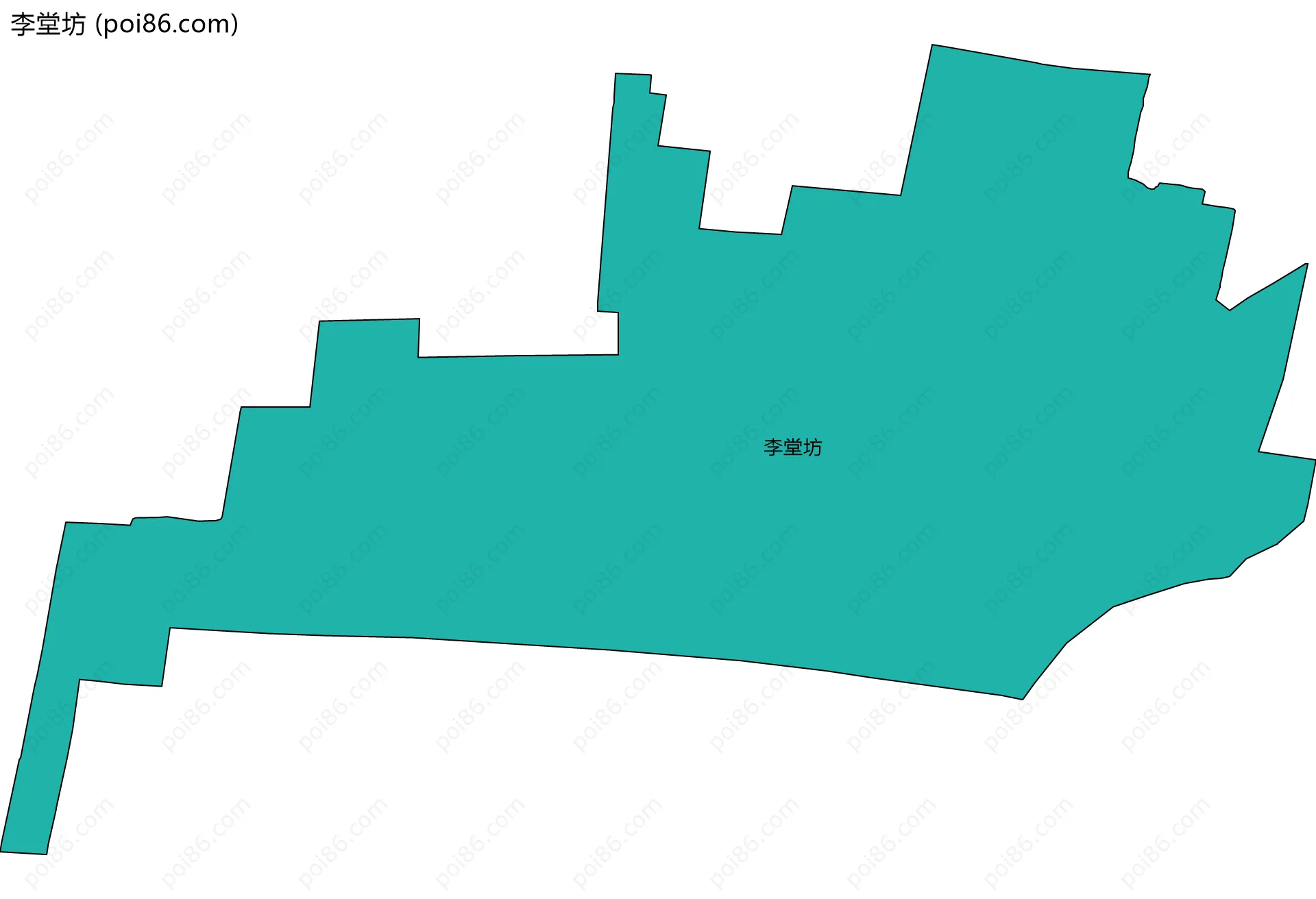 李堂坊边界地图